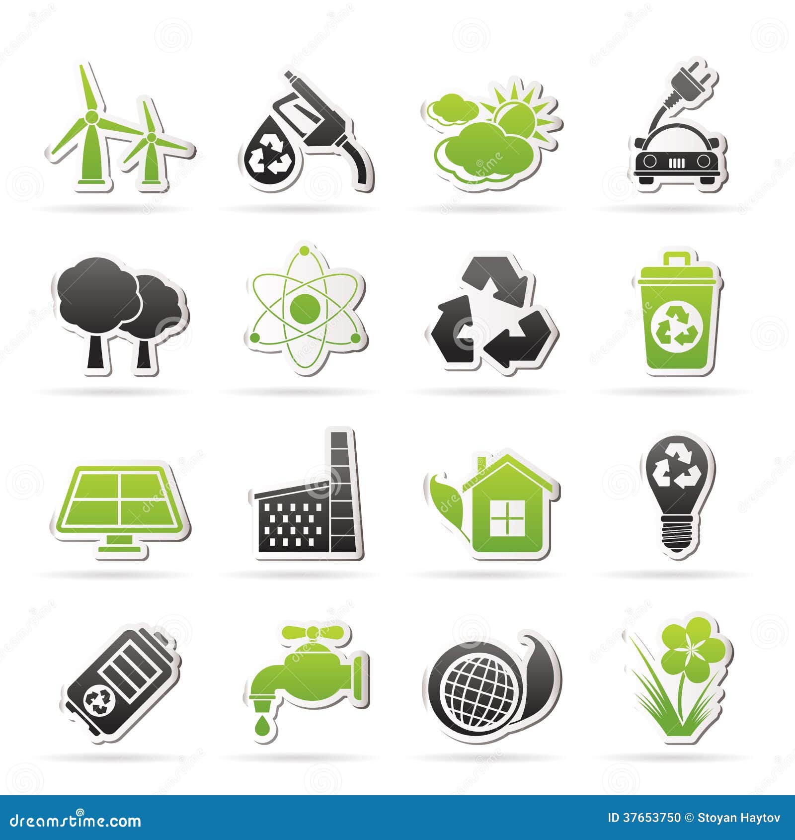 Ecologia Ambiente Ed Icone Di Riciclaggio Illustrazione Vettoriale Illustrazione Di Automobile Scomparto