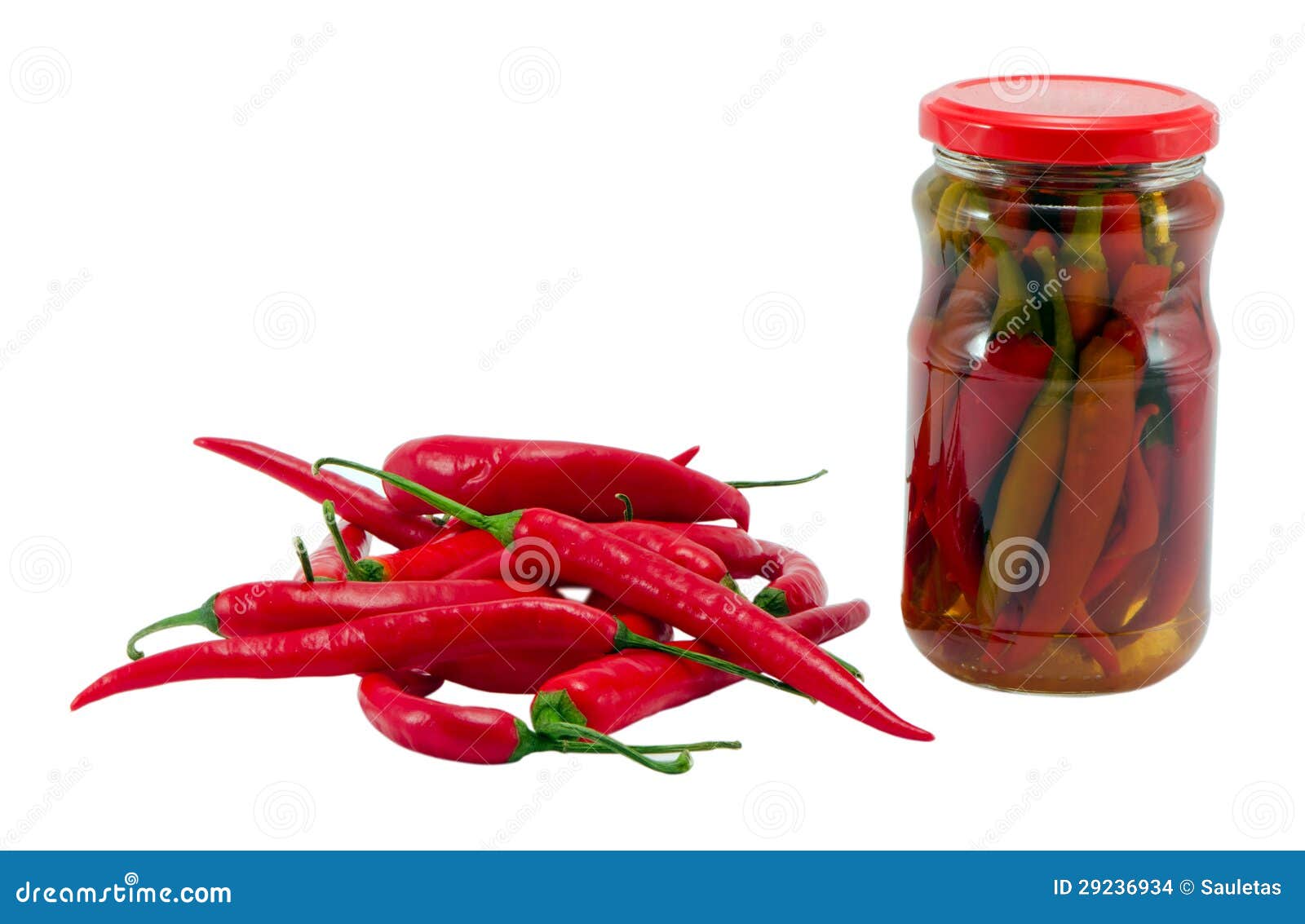 Ecological Hot Chilli Pepper Canned Glass Jar Stock Photo Image of
