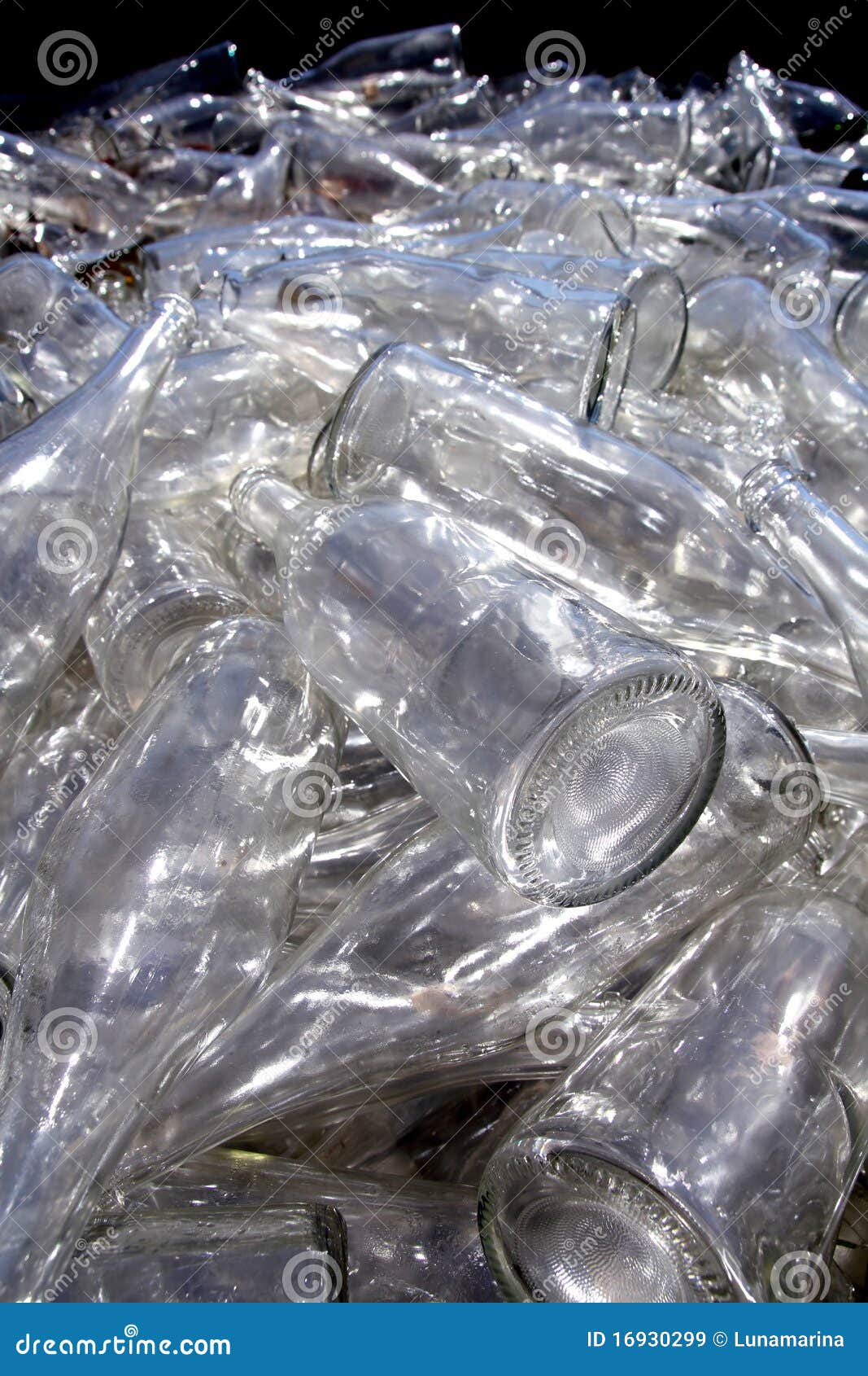 Ecological Recycling Glass Bottles in Container Stock Image Image of