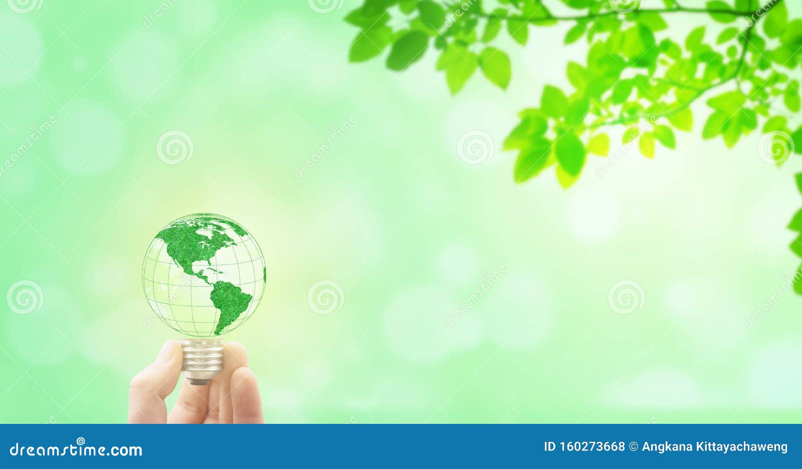 Hand Holding Green Earth Light Bulb with Green Trees in Background. Stock  Photo - Image of idea, global: 160273668