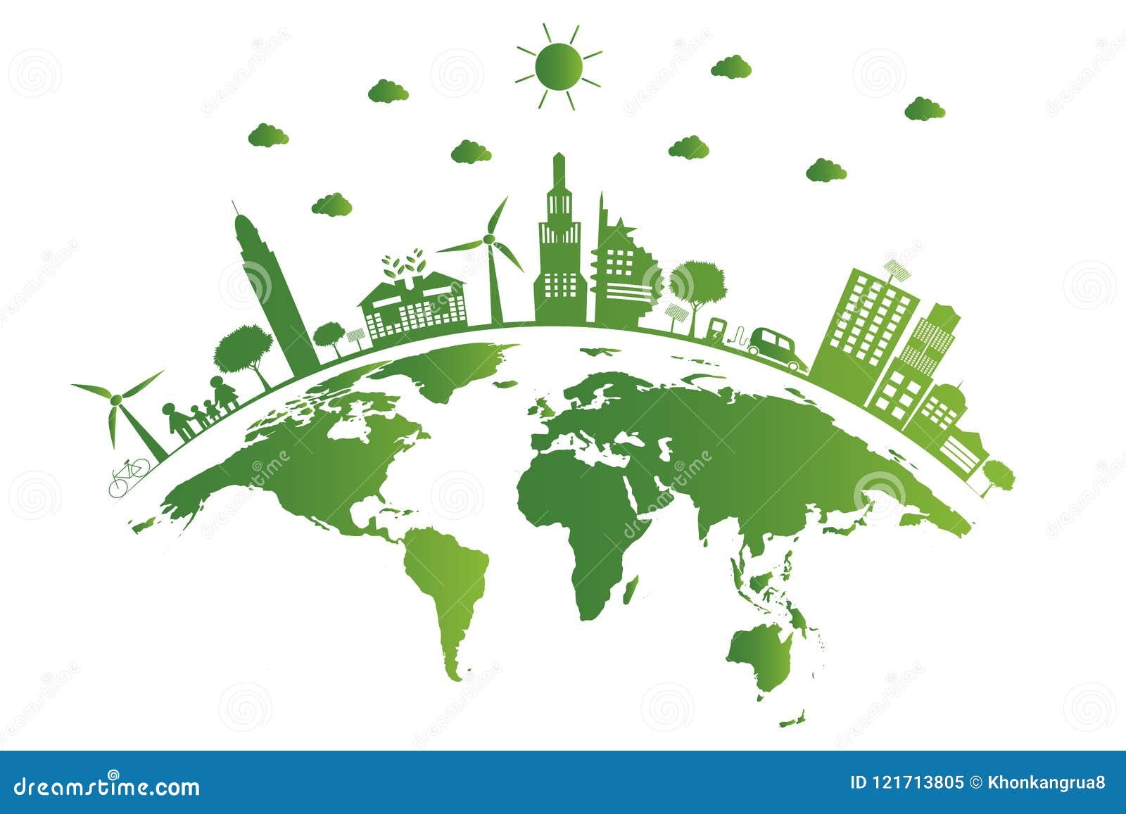 ecology.green cities help the world,earth with eco-friendly concept ideas. 