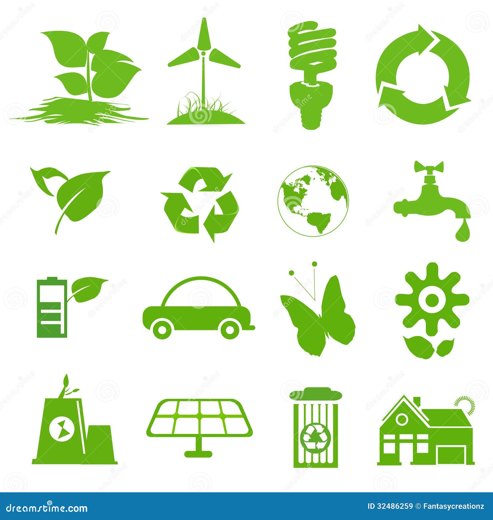 ecology icon set eco friendly green icons 32486259