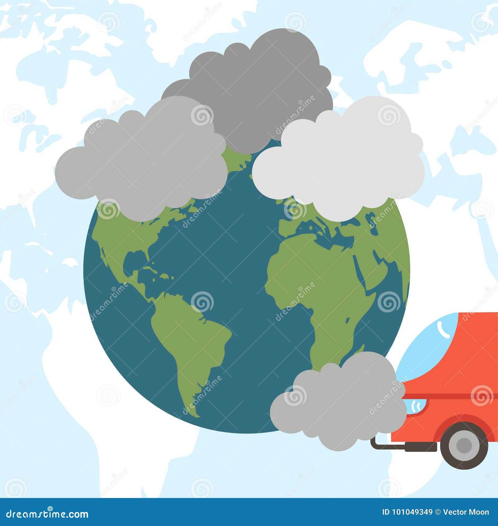 Ecology Infographics Air Water and Soil Pollution Globe Planet Vector ...