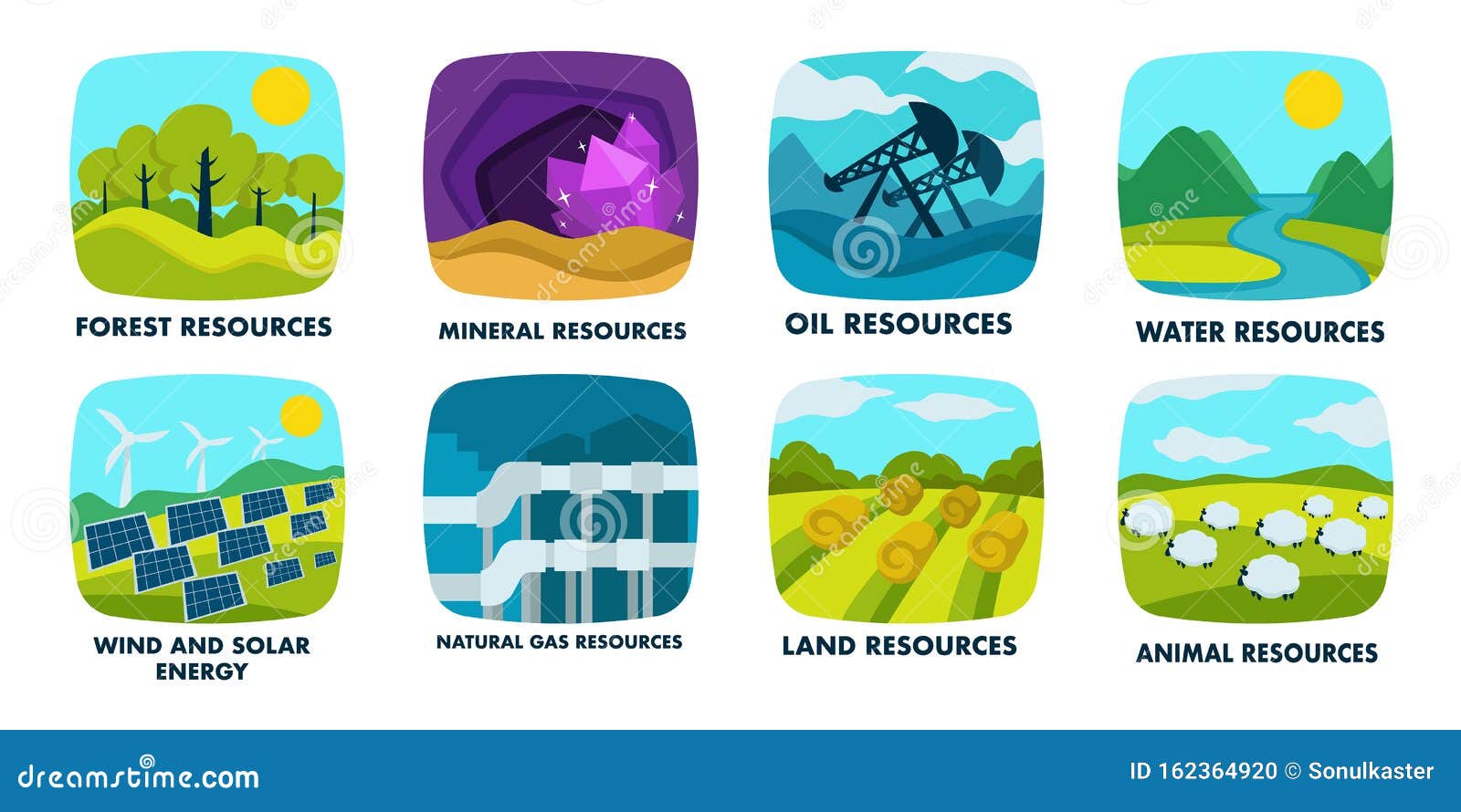 Ecology, Natural Resources Isolated Icons, Finite or Renewable Sources Stock Vector - Illustration of mineral, natural: 162364920 Ecology, Natural Resources Isolated Icons, Finite or Renewable Sources Stock Vector - Illustration of mineral, natural: 162364920