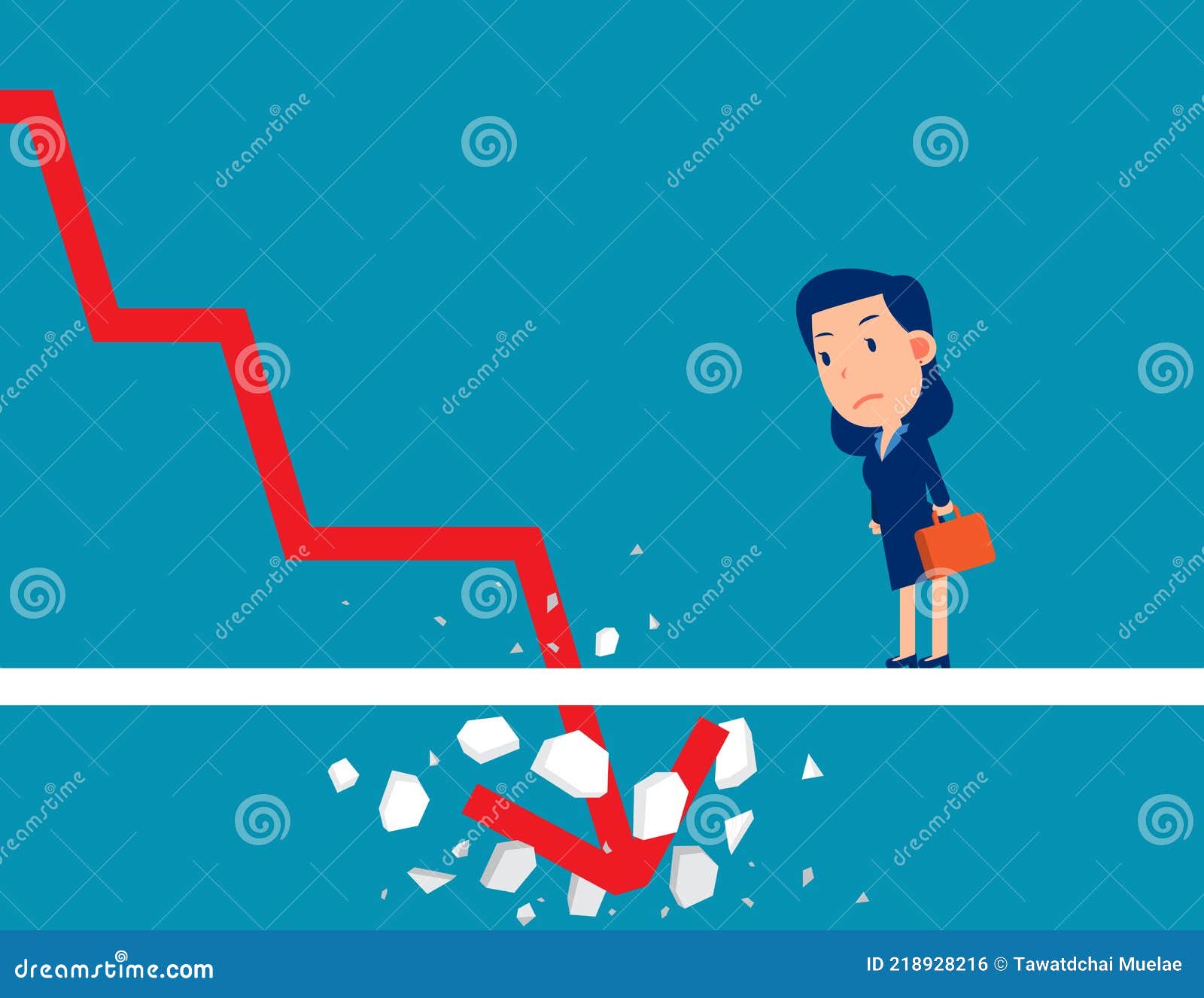 Economic Collapse Definition . Looking Down at the Falling Arrow Stock