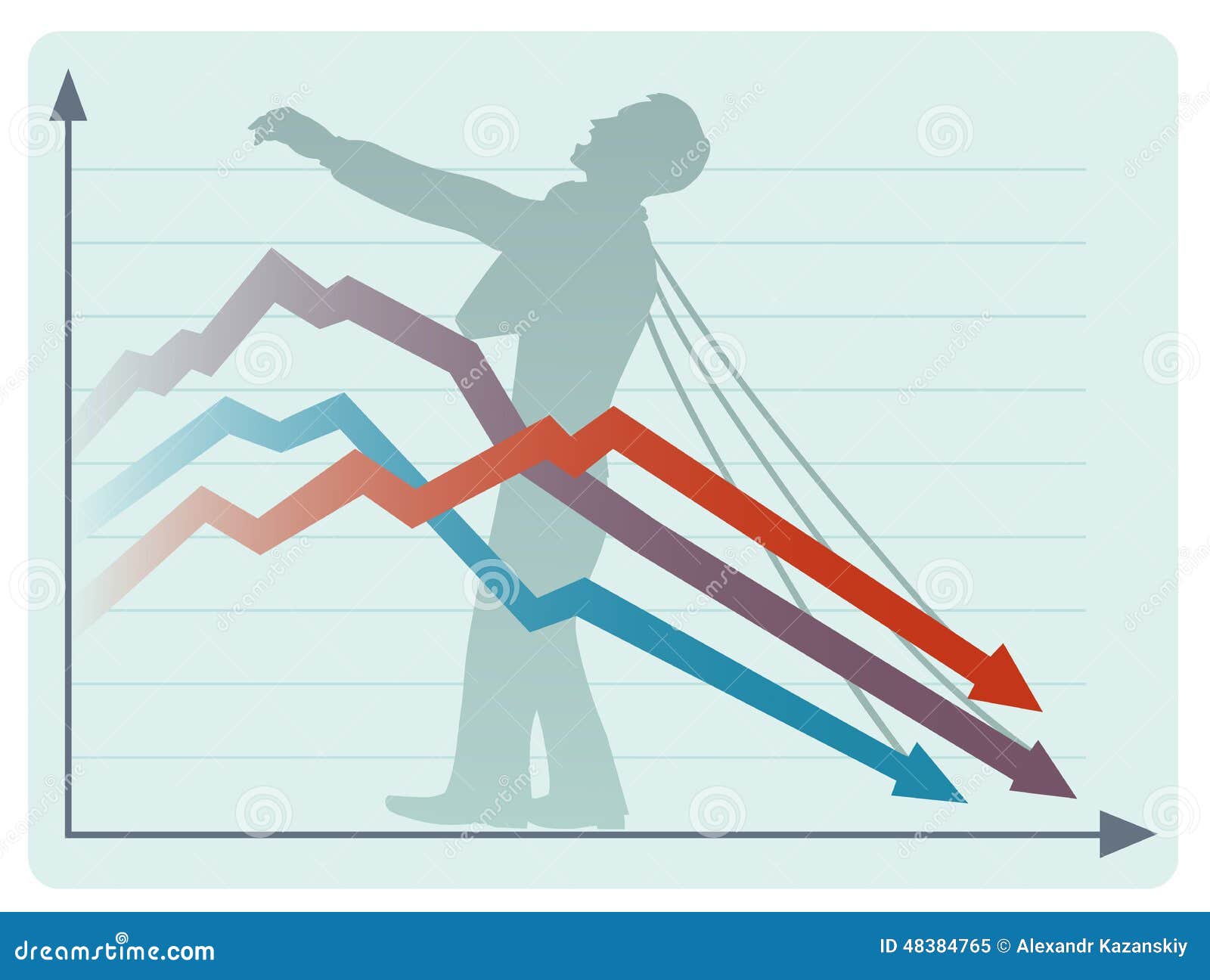 Economic Collapse Definition . Looking Down At The Falling Arrow Vector
