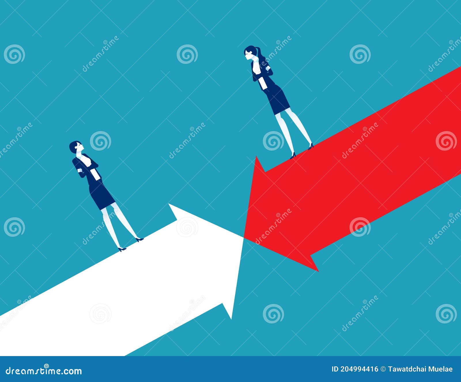 Economic Fluctuations. the Cycle of the Economy Stock Vector