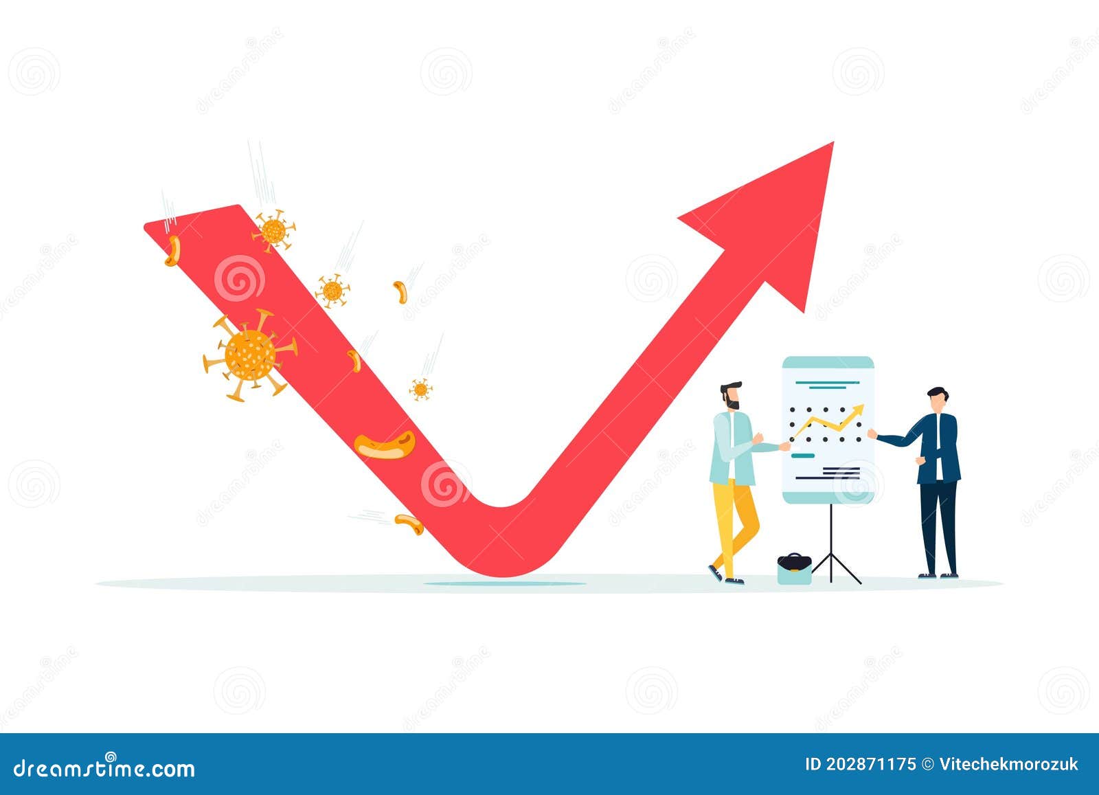 Economic V Shape Recovery after COVID-19 Coronavirus Accident, Businessman,  Professional Analysis of the World Economy, Vector Stock Vector -  Illustration of falling, economic: 202871175