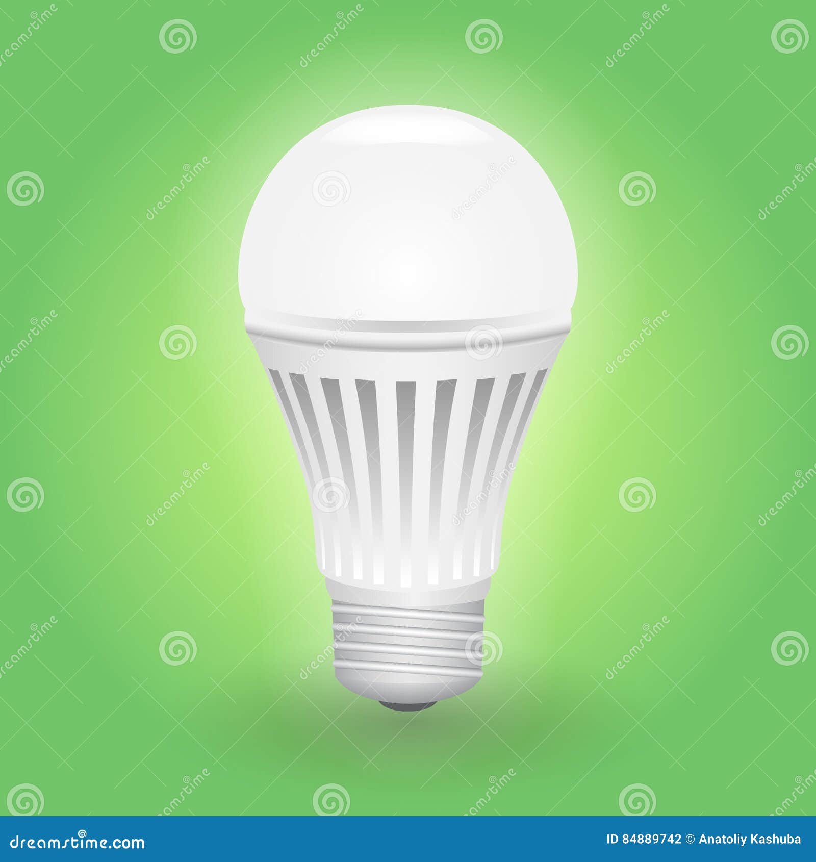 economical led light bulb. save energy lamp.