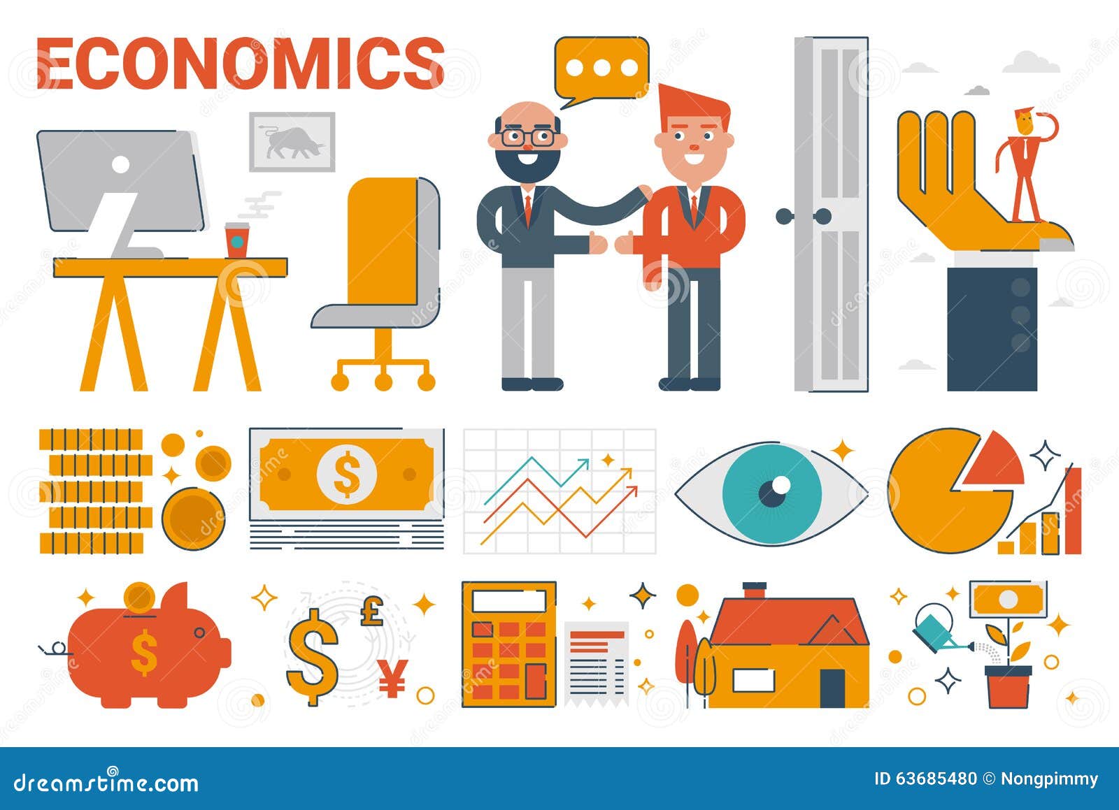 Economics Infographic Elements And Icons Stock Vector Economics Infographic Elements And Icons Stock Vector