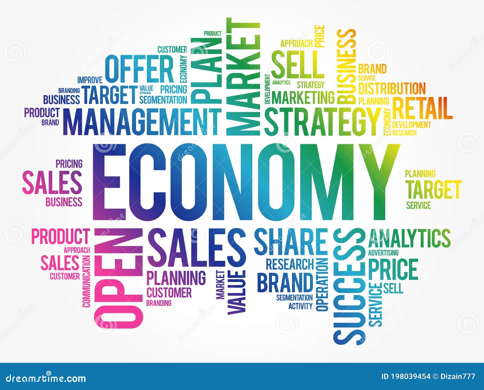 ECONOMY word cloud collage stock illustration. Illustration of