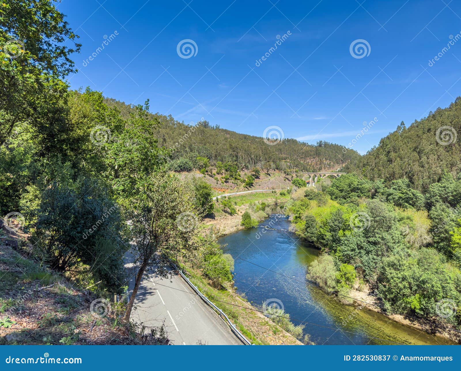 ecopista do vouga. old railway line reconverted into an eco-track where you can walk and riding a bicycle. sever do vouga, aveiro