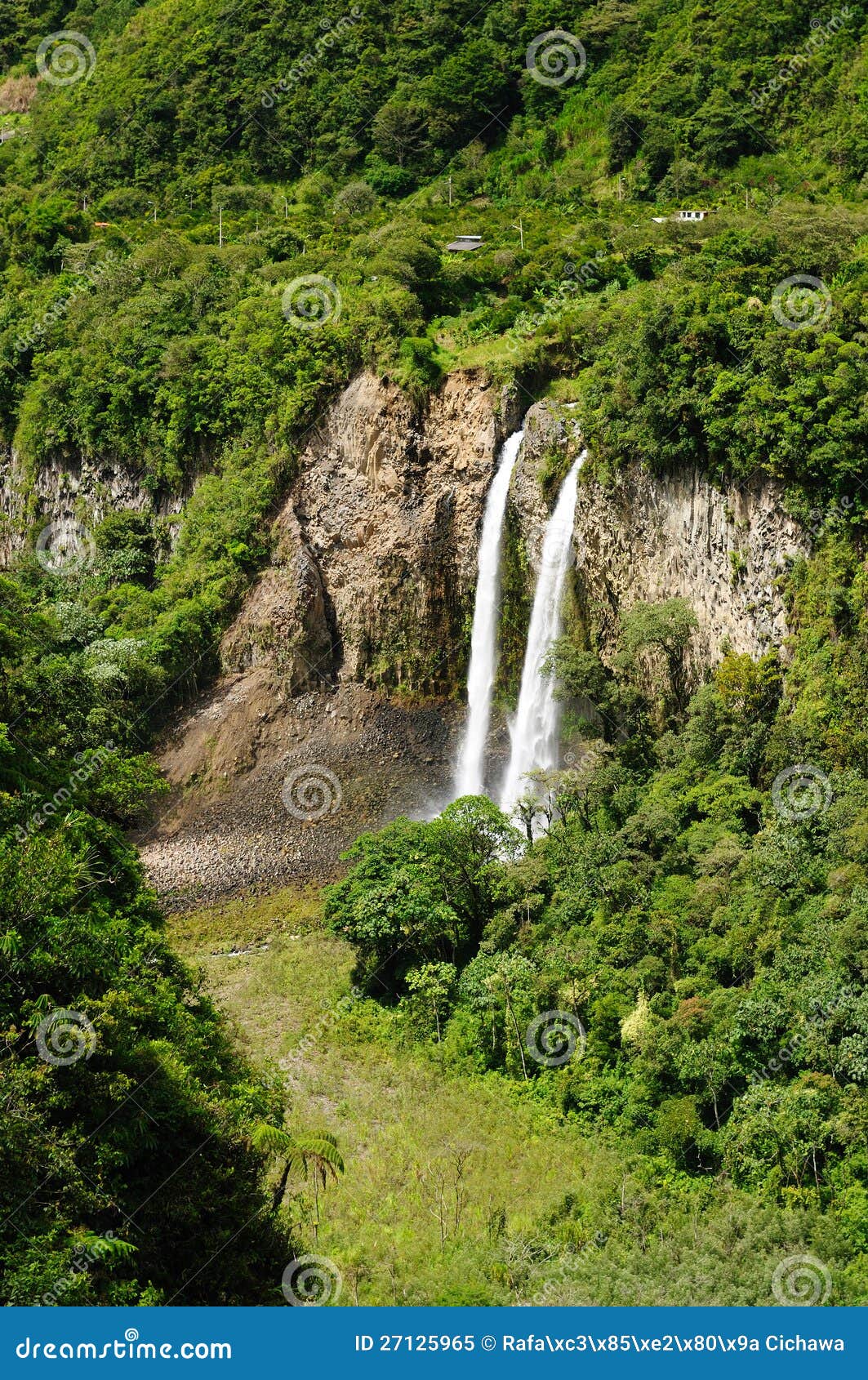 ecuador, banos waterfall