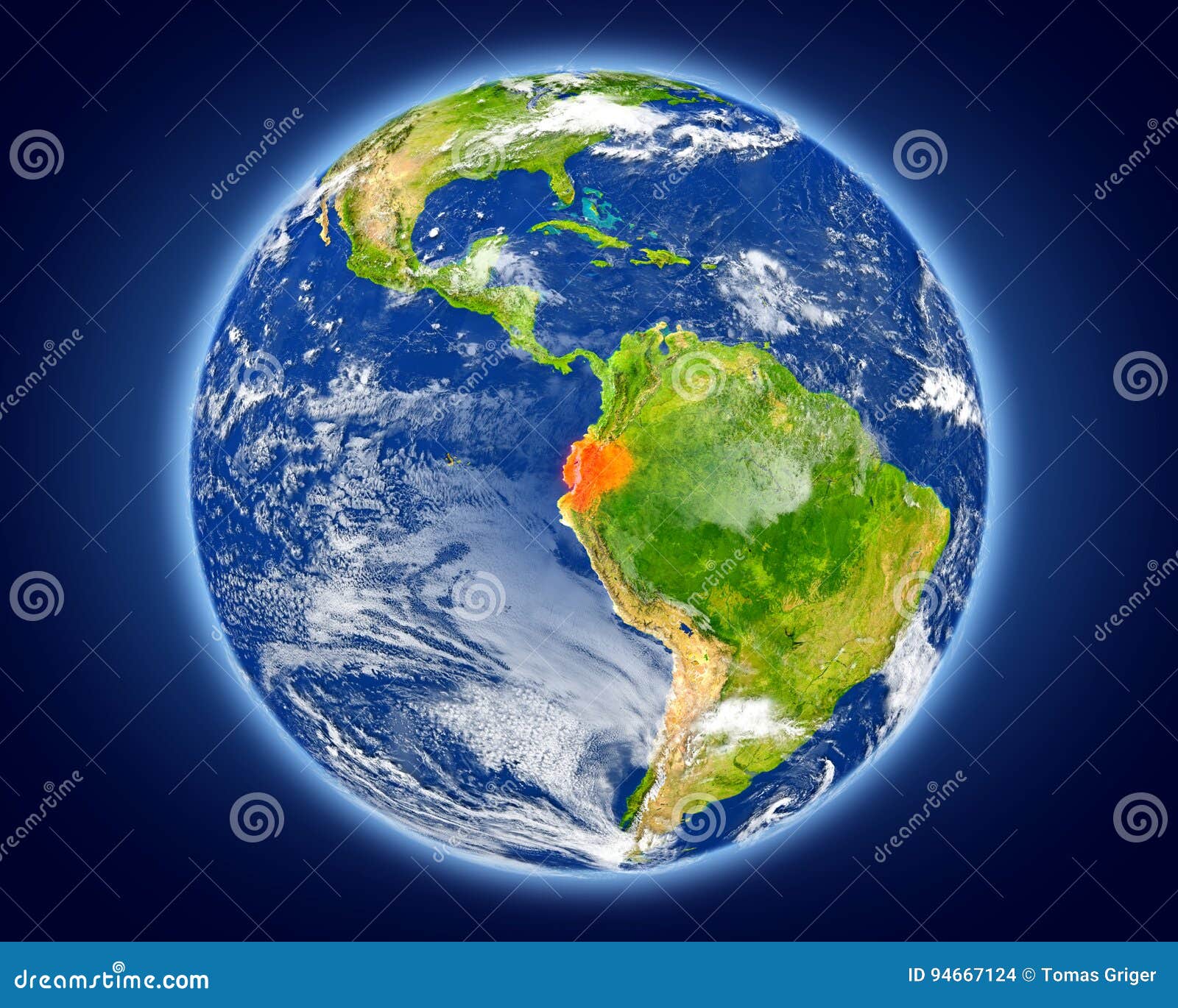 Ecuador En La Tierra Del Stock de ilustración Ilustración de