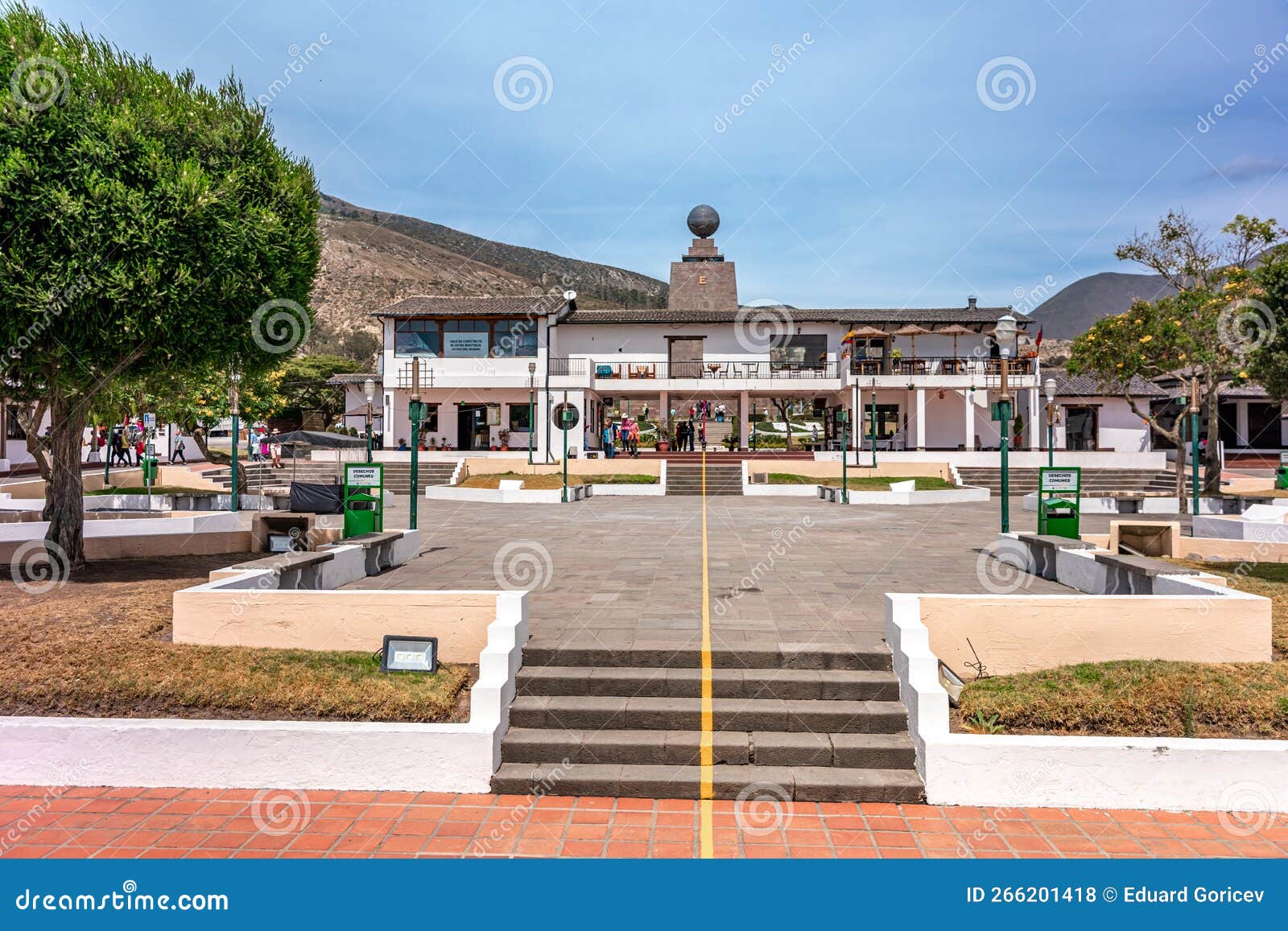 Ecuador - September 26, 2022: the Equator in Ecuador in South America