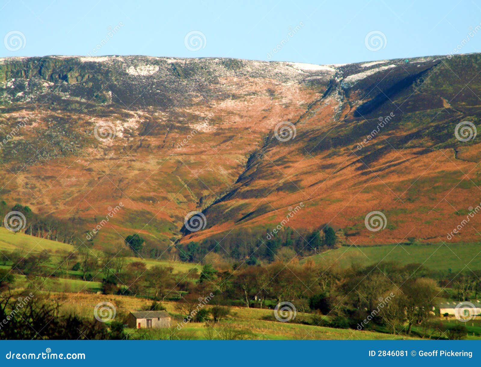 Edale Valley stock image. Image of meadow, summit, landscape 2846081
