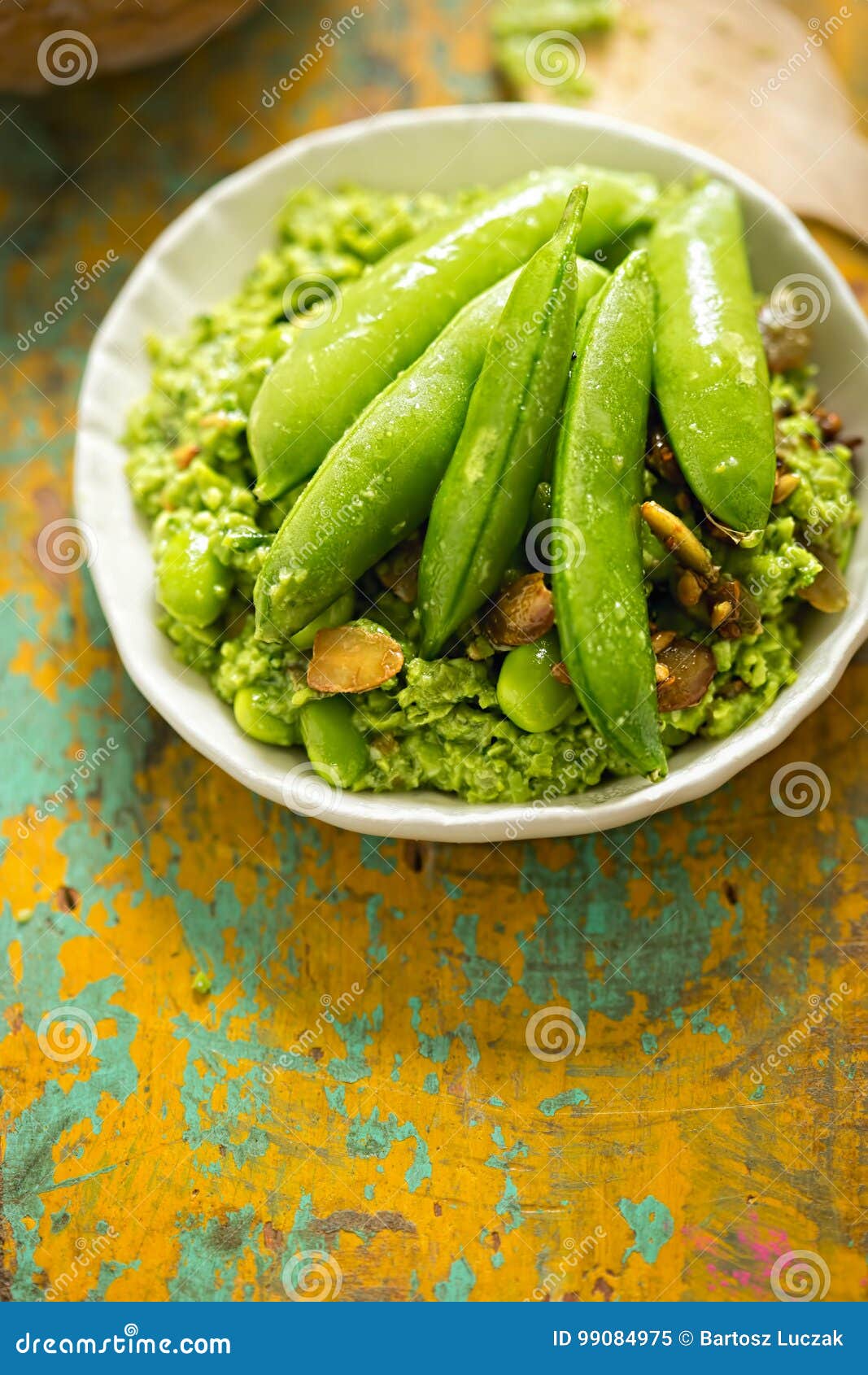Edamame, Soybeans, Sugar Snap Peas, Spinach Lemon Roasted Seeds with