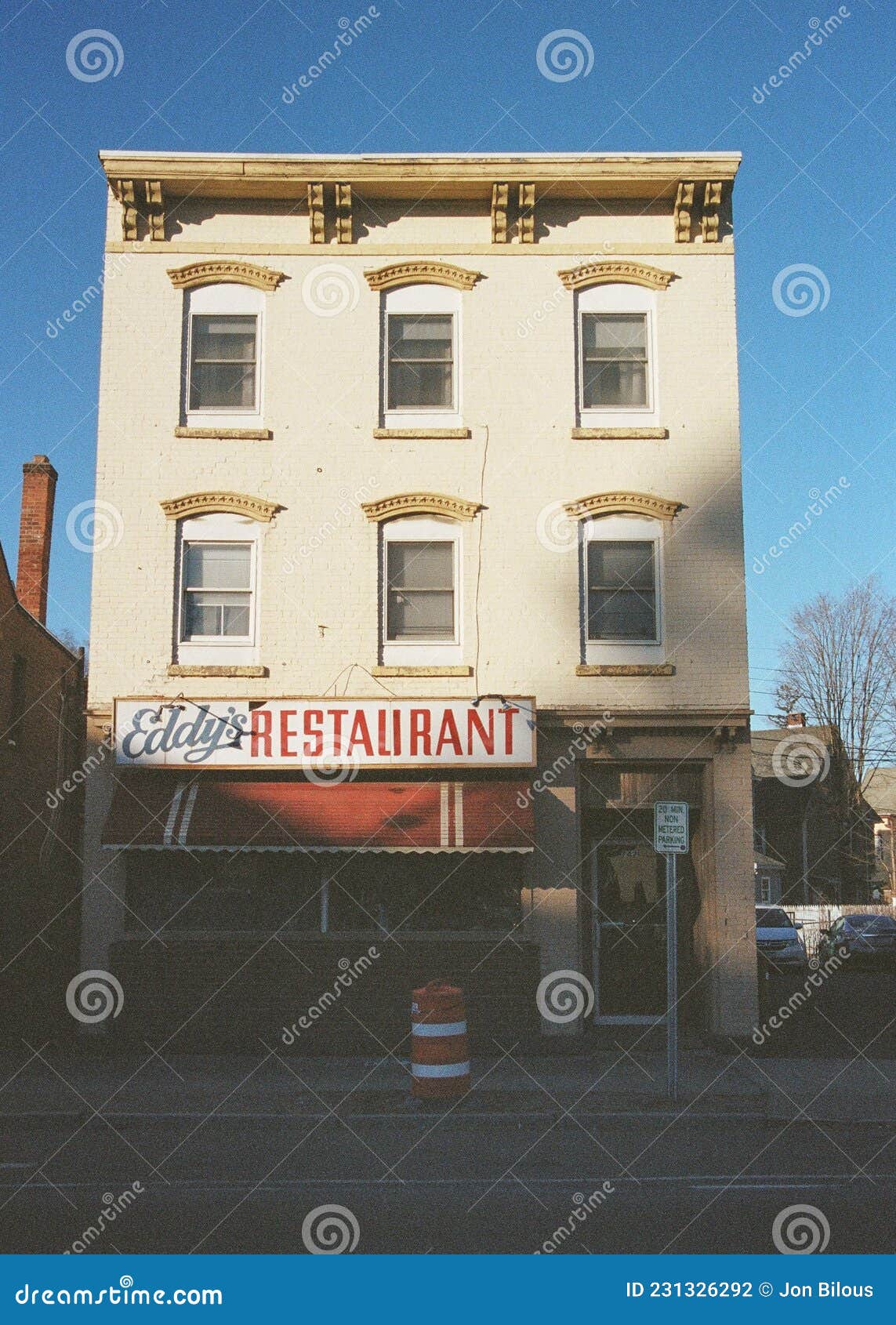 Eddys Restaurant Sign, in Kingston, New York Editorial Photography