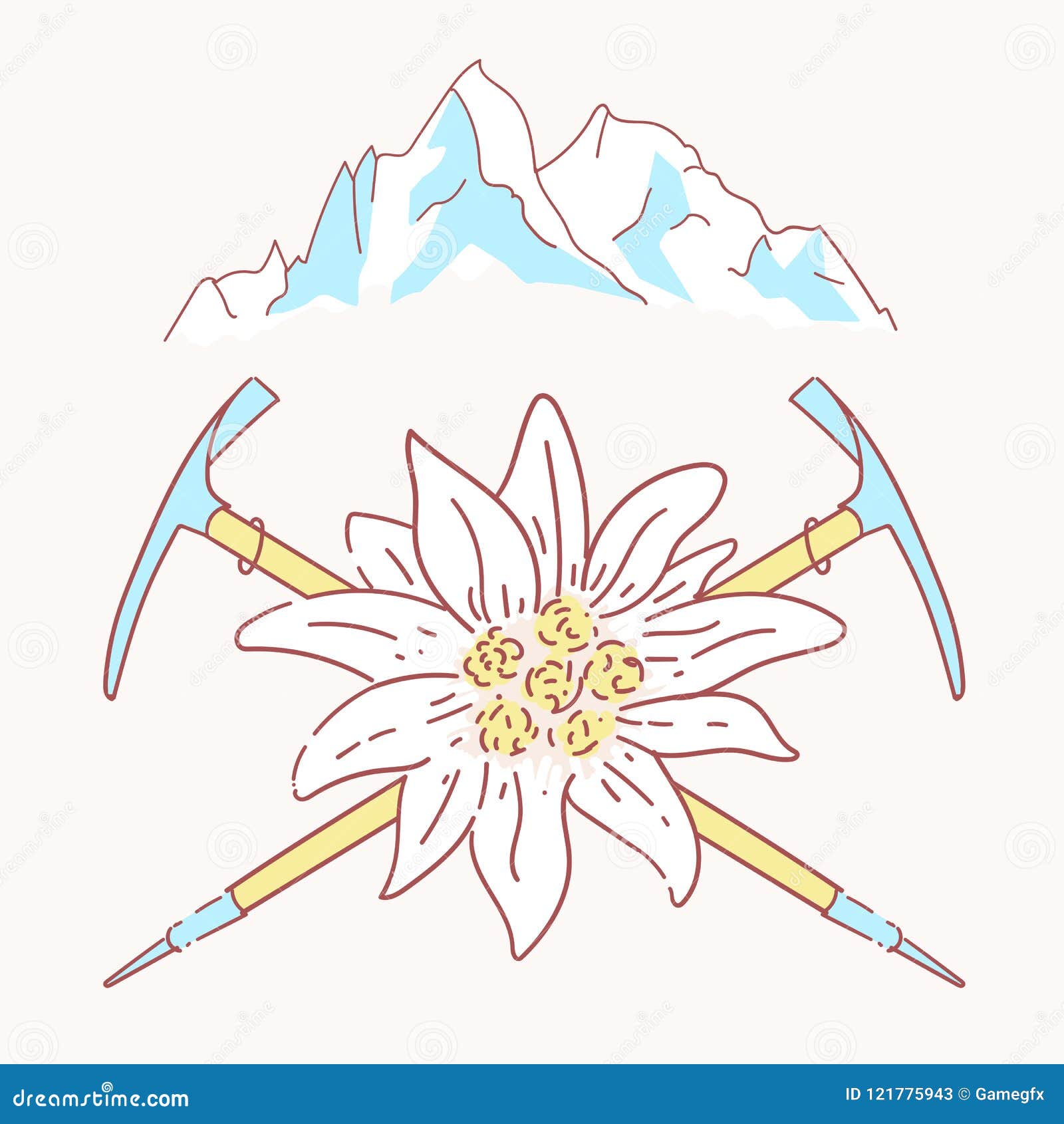 edelweiss alpenstock mountains flower  alpinism alps germany logo