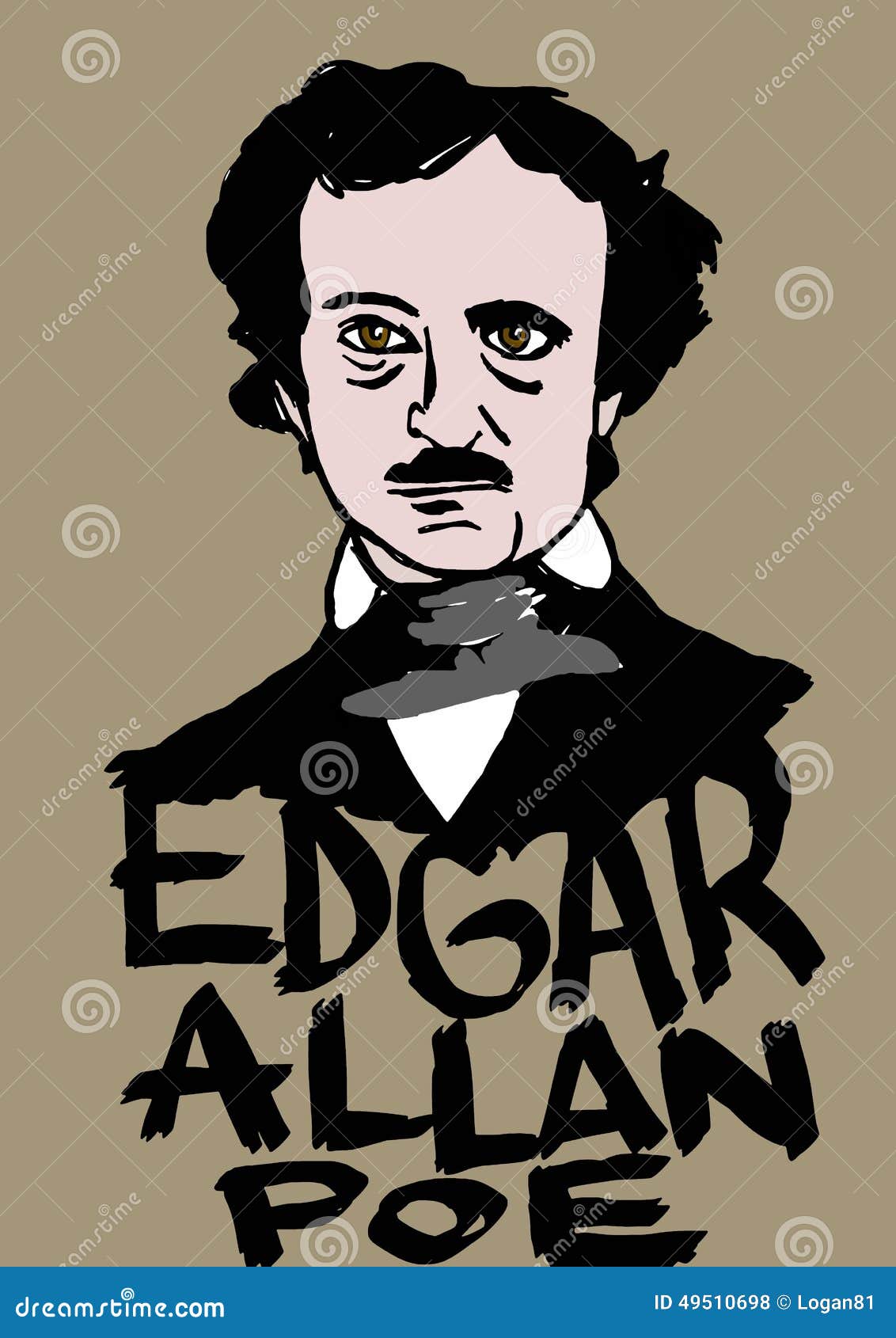 Edgar Allan Poe foto de archivo editorial. Ilustración de escritora