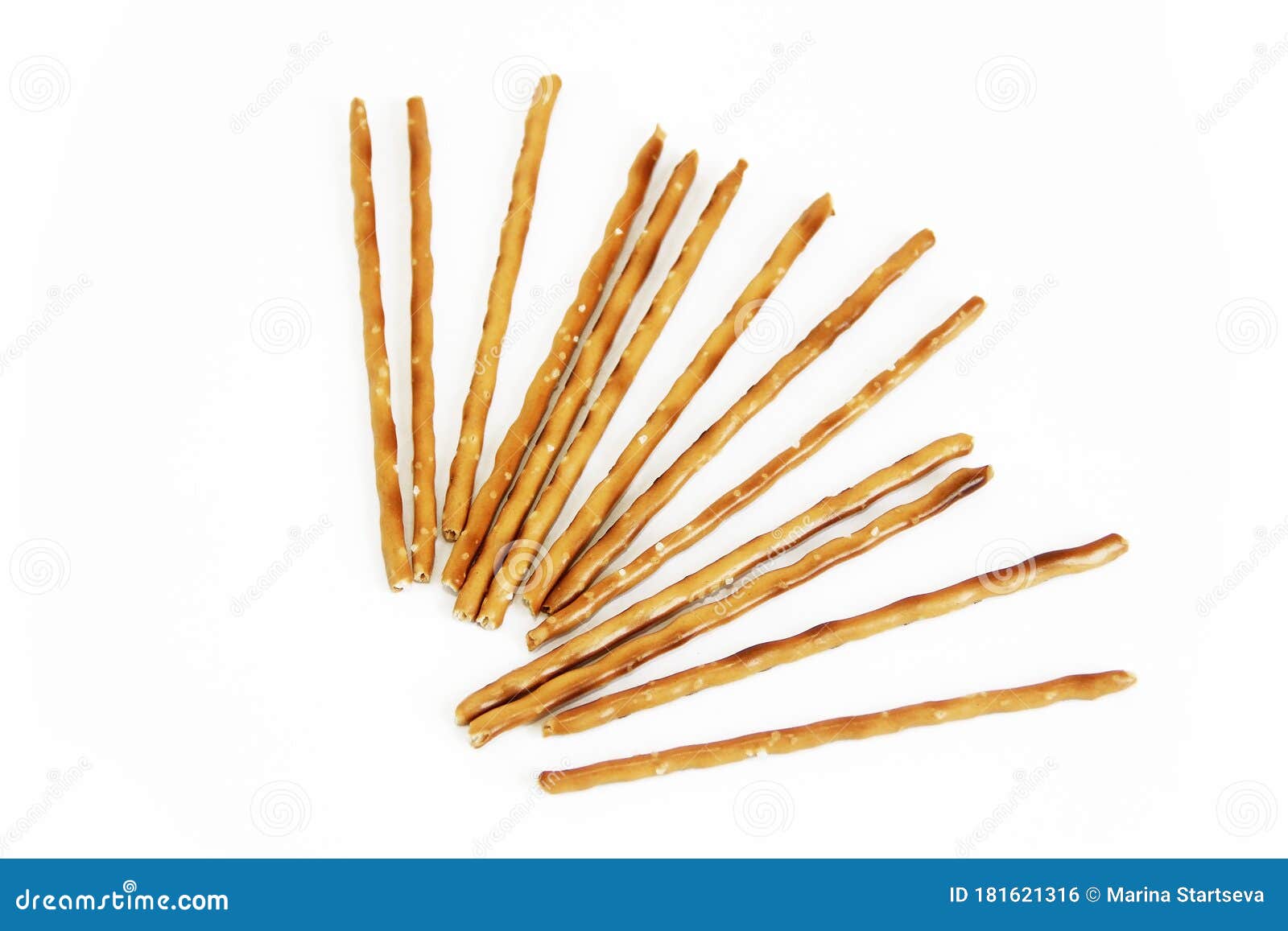 Edible Snack Crispy Sticks with Salt Sprinkles Stock Photo Image of