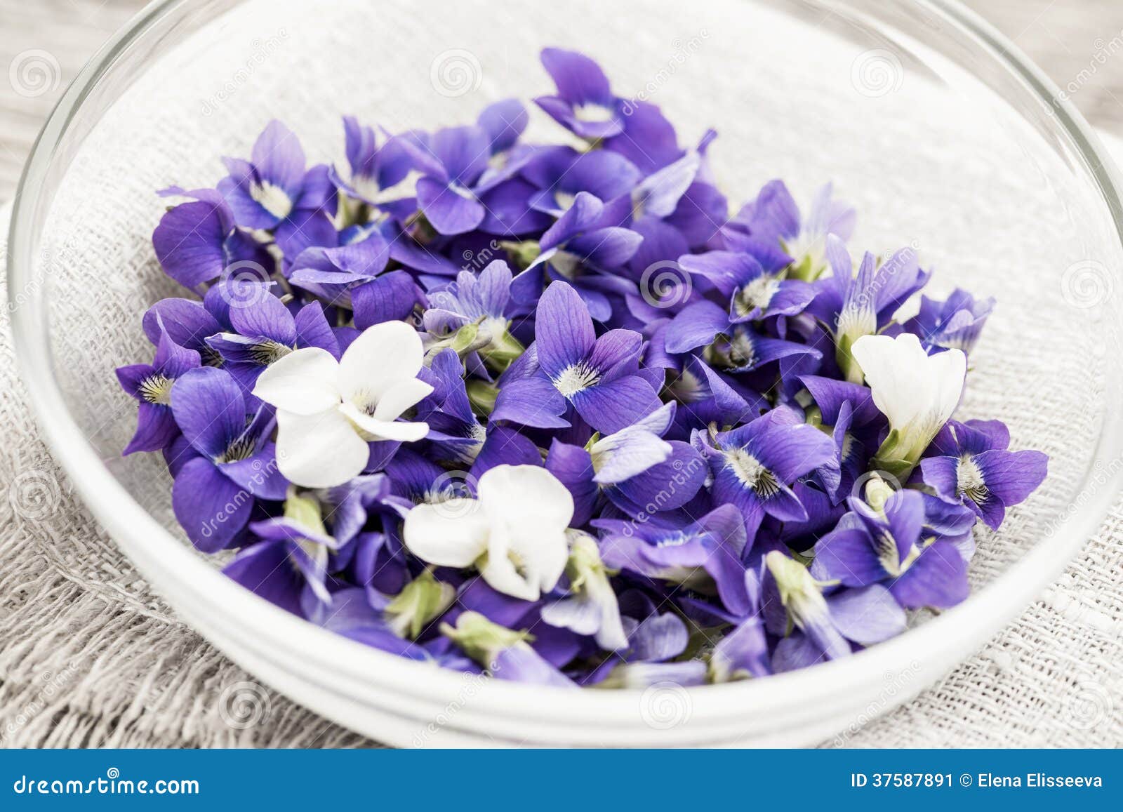 Edible violets in bowl stock image. Image of blooming - 37587891