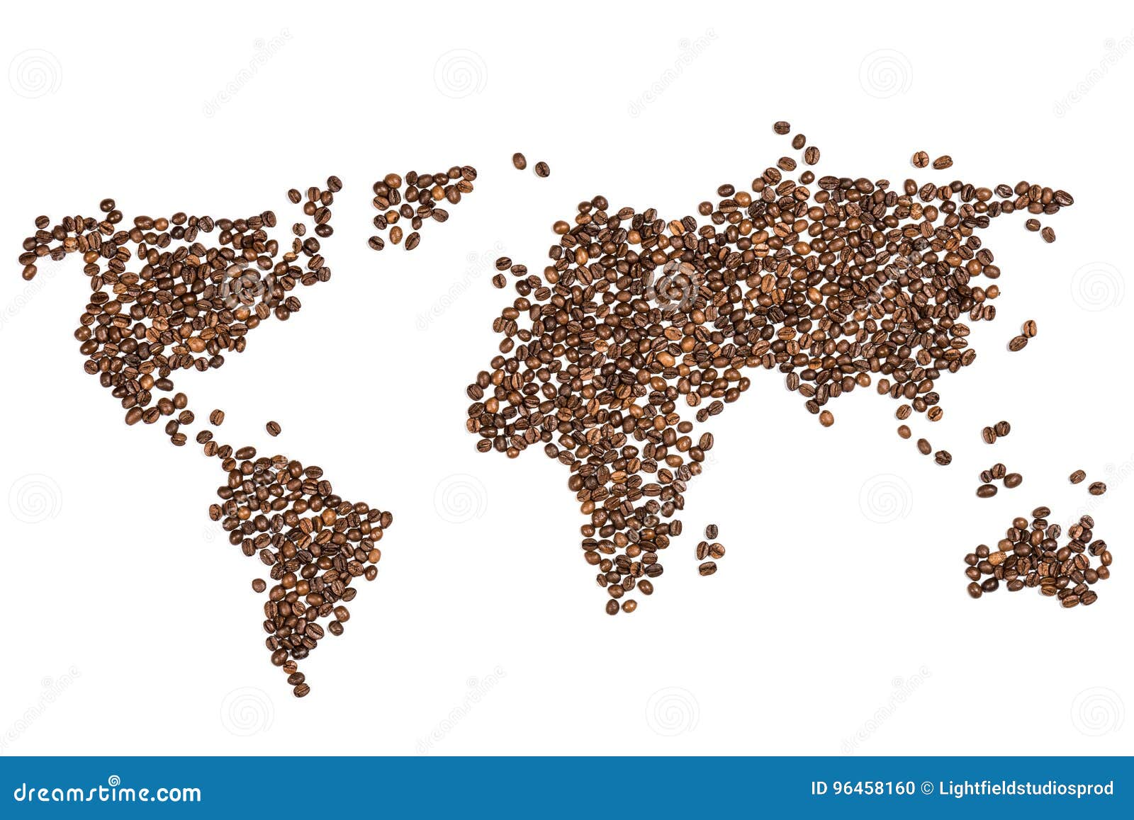 Edible World Map Made from Coffee Beans Stock Photo Image of