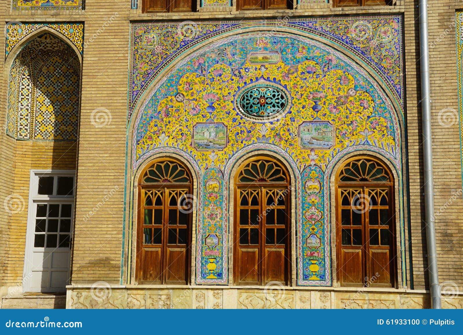 edifice of the sun of golestan palace,tehran, iran.