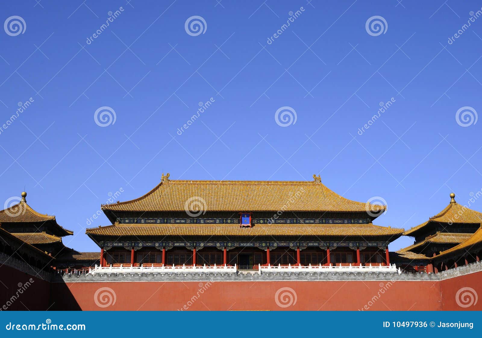 Edificio espléndido del palacio real chino. Edificio espléndido de la ciudad prohibida, edificio de la puerta de la torre de la ciudad prohibida