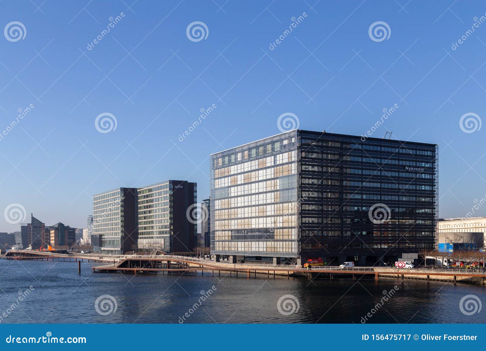 Edificio Nykredit En Copenhague, Dinamarca Fotografía editorial