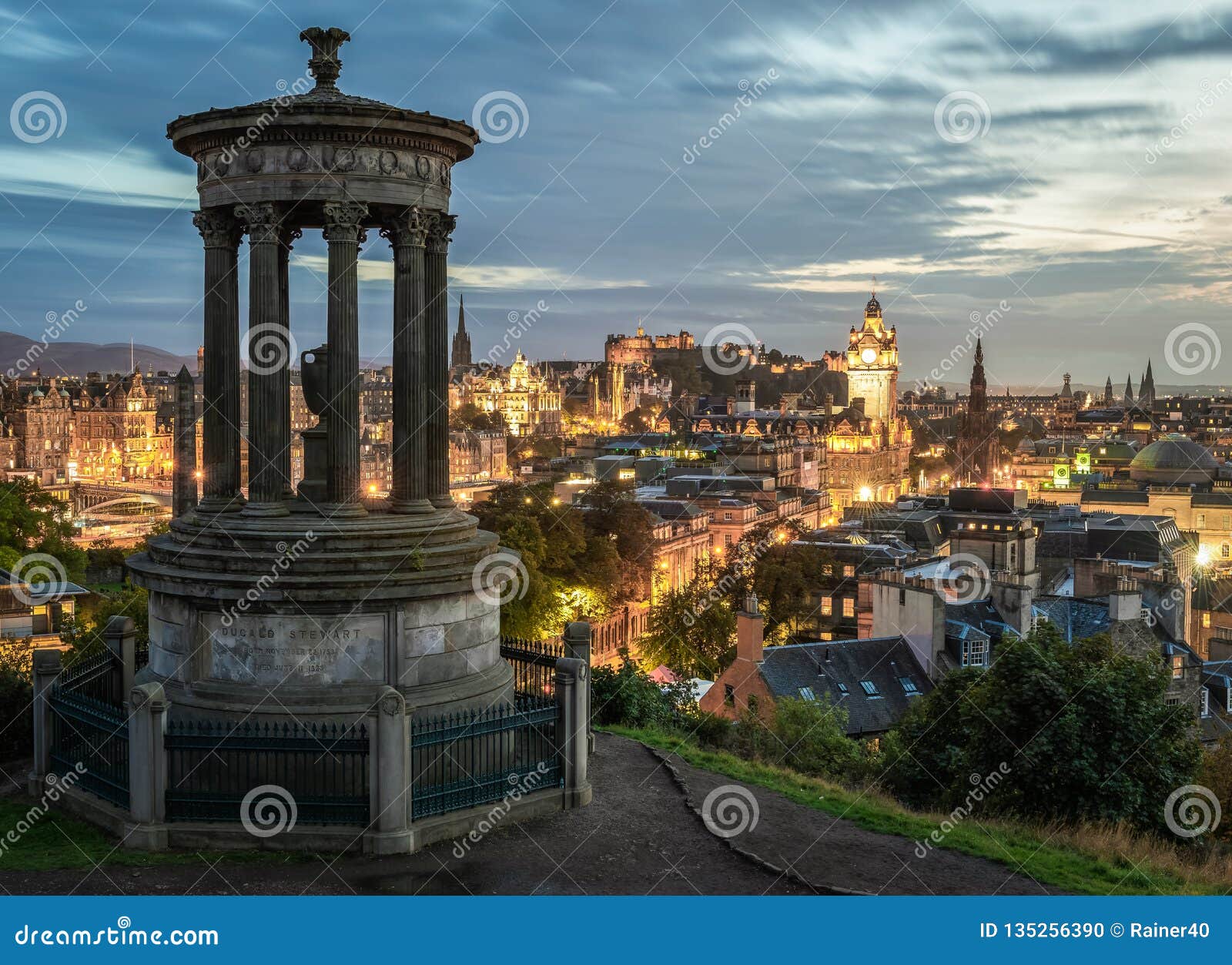 Edinburgh Carlton Hill Sunset Stock Photo Image of princess, hill