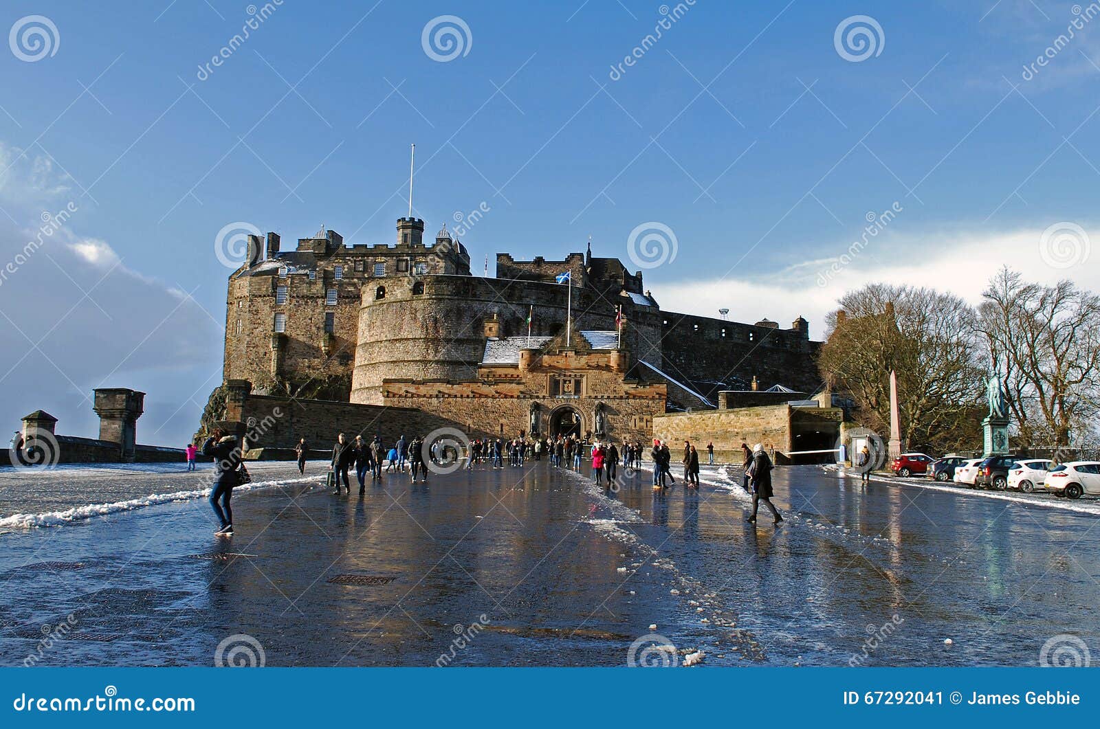 Edinburgh castle stock image. Image of skyline, military 