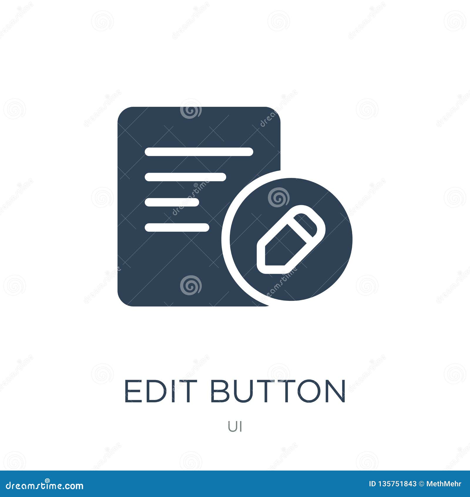 Download Edit Button Icon In Trendy Design Style. Edit Button Icon Isolated On White Background. Edit ...
