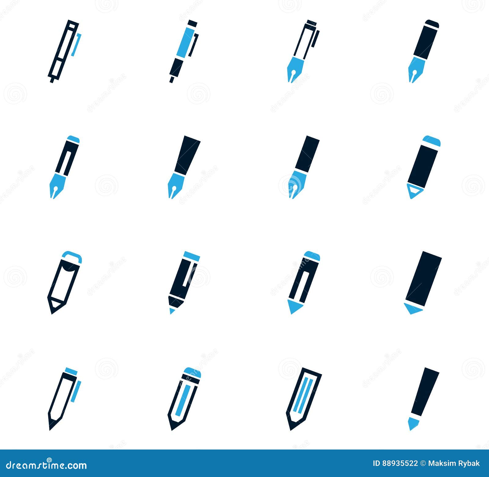 Edit icon set stock illustration Illustration of button Edit icon set stock illustration Illustration of button
