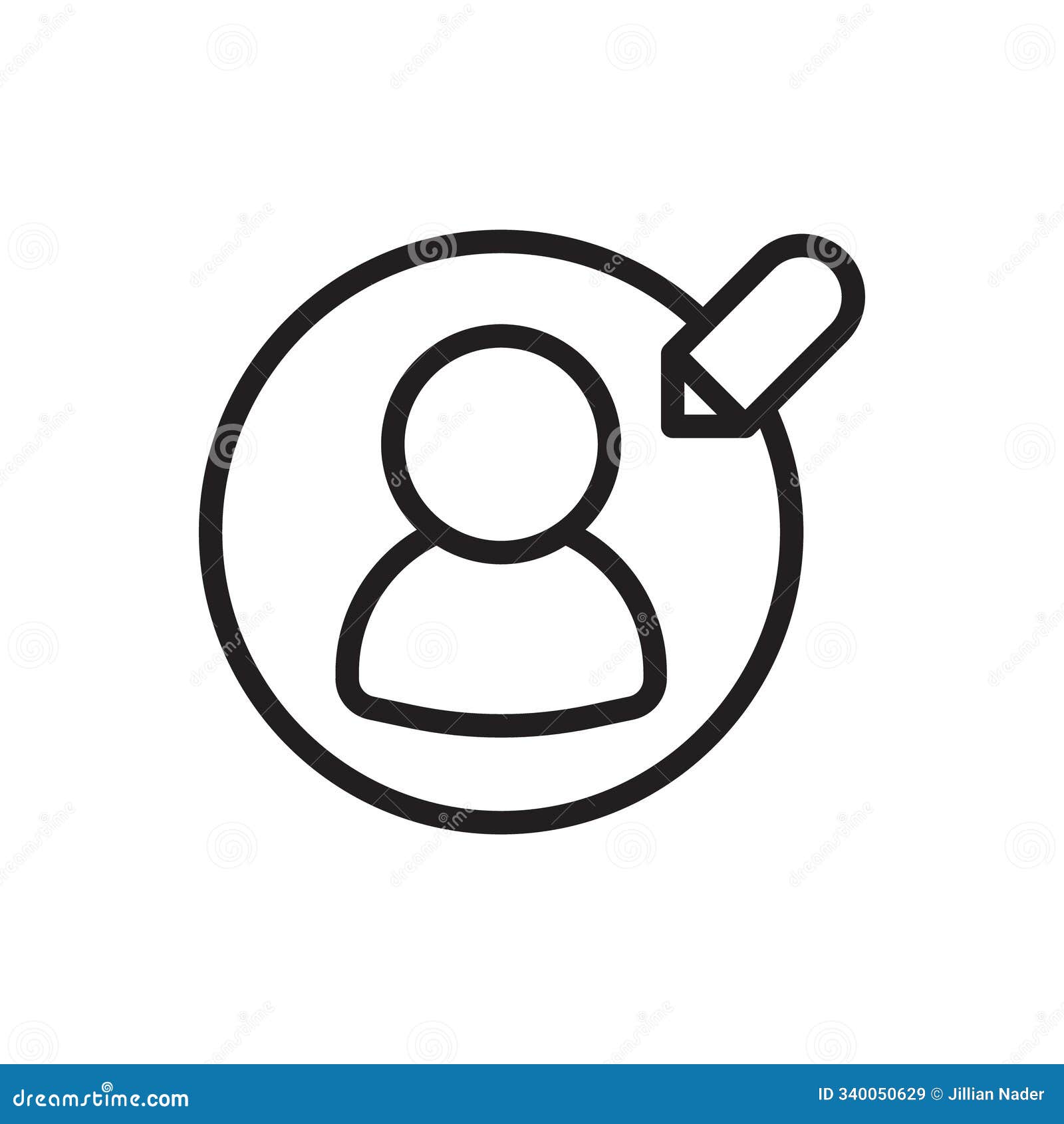 edit user icon outline  for web ui