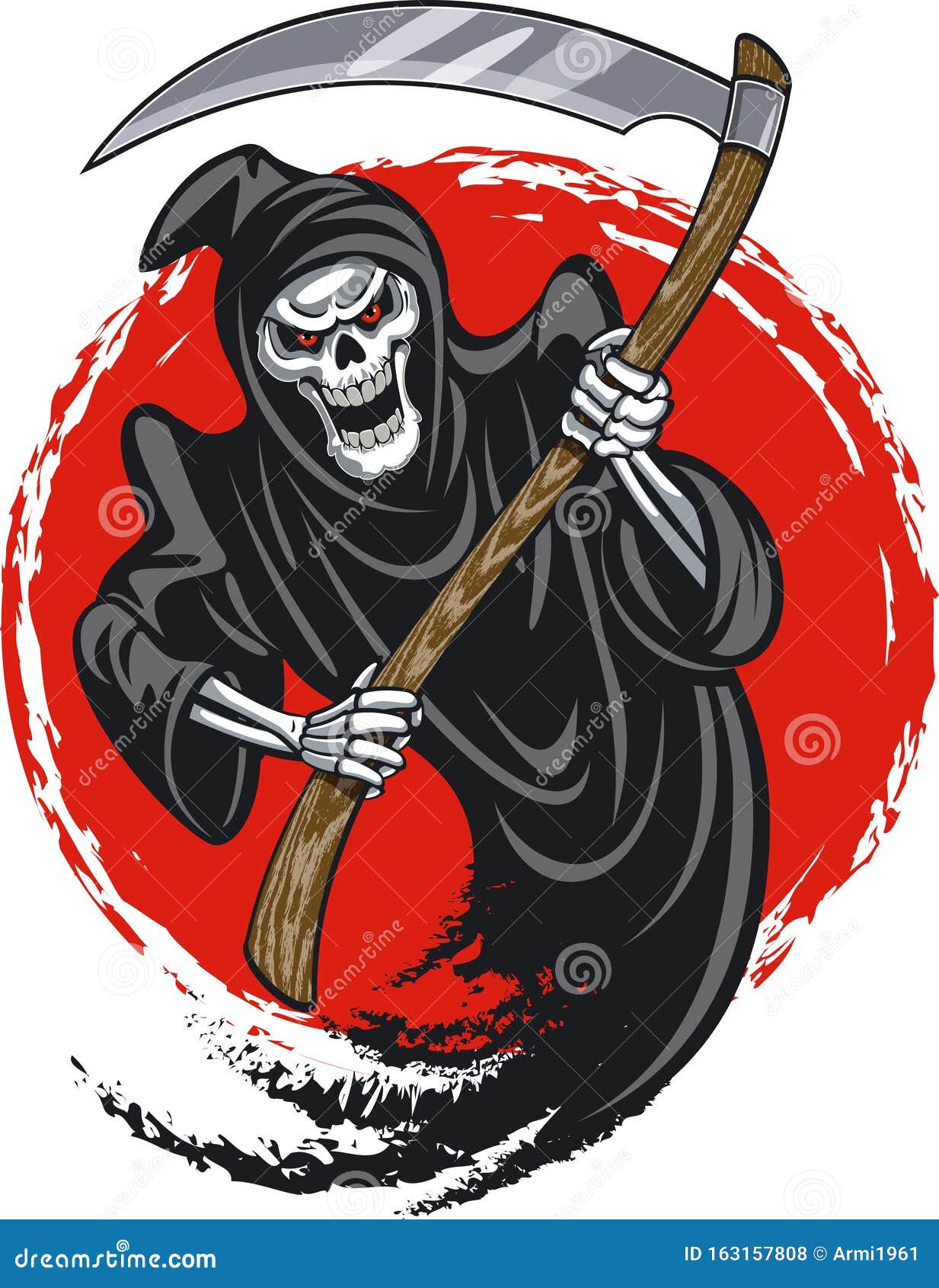 grim reaper with scythe