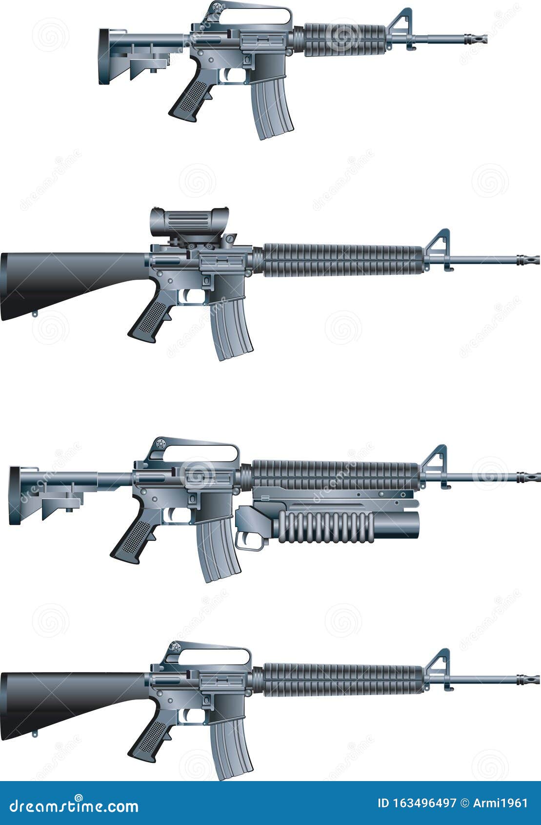 m16 assault rifle machine guns