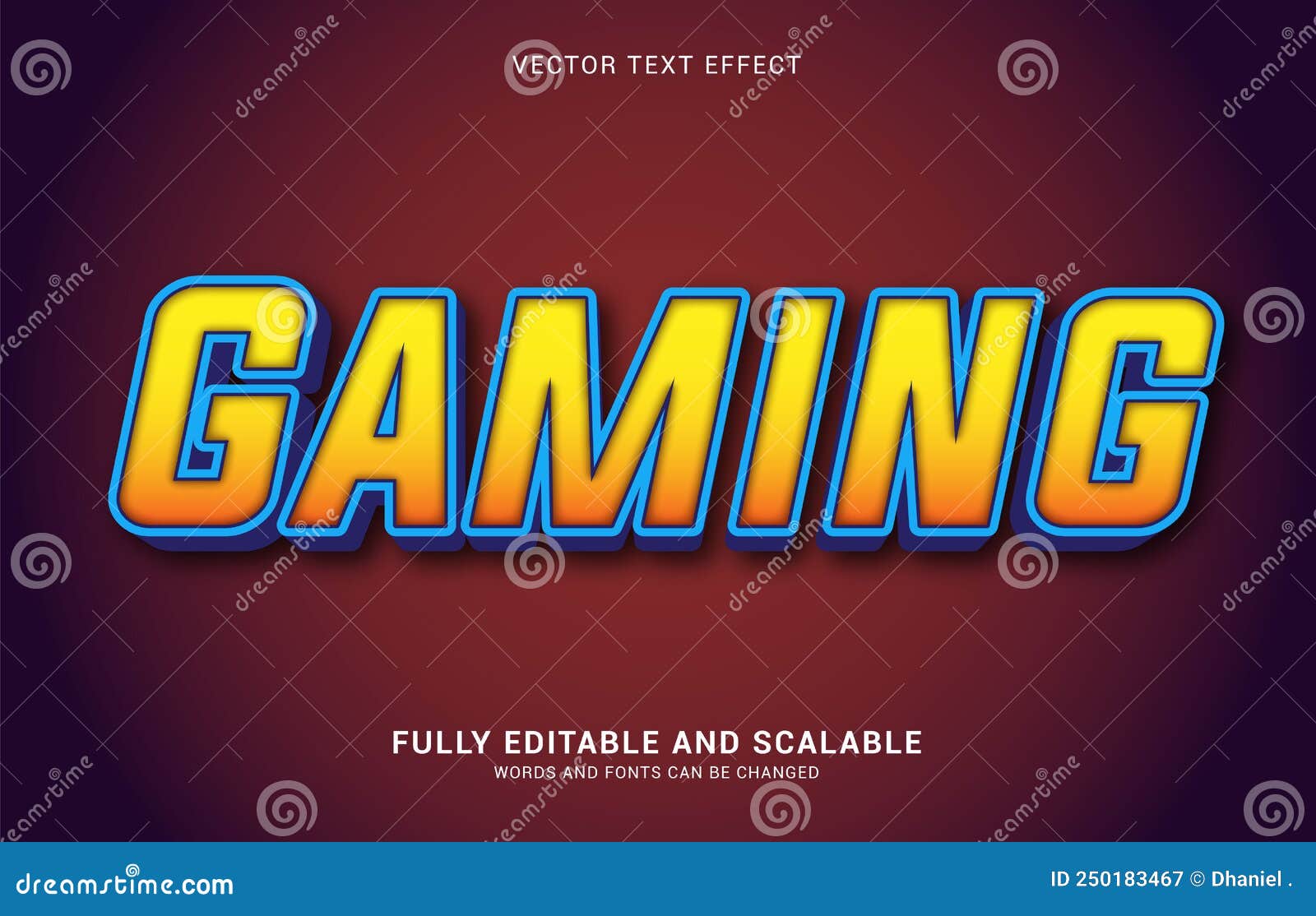 Editable Text Effect, Gaming Style Stock Illustration Illustration of