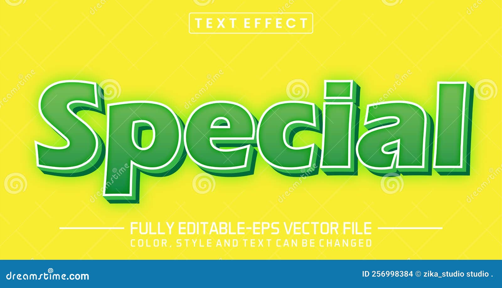 Editable Text Effect Special Text Effect Stock Vector Illustration