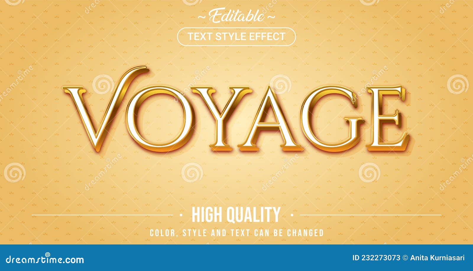 editable text style effect - voyage theme style