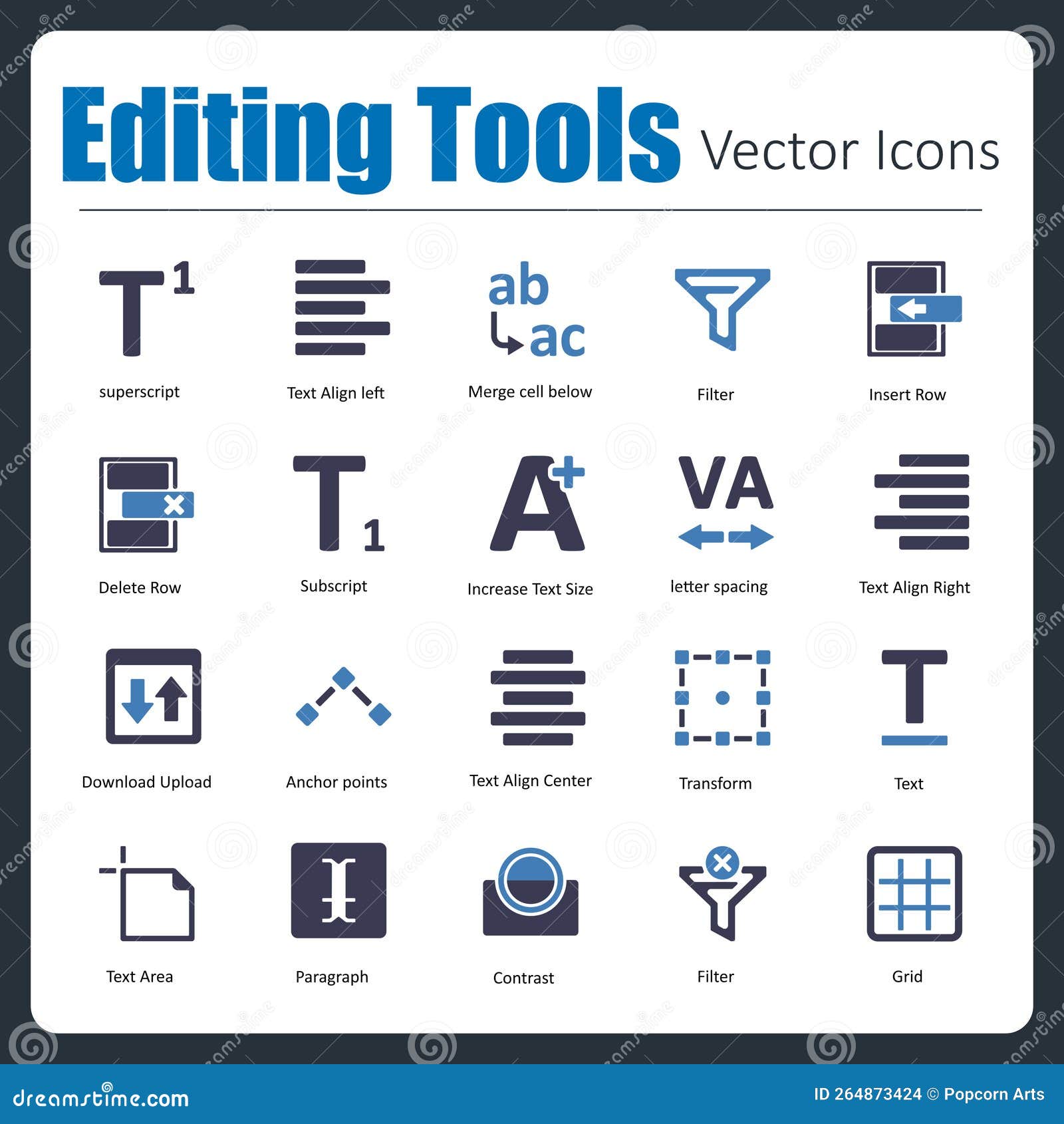 Text editor - Free edit tools icons