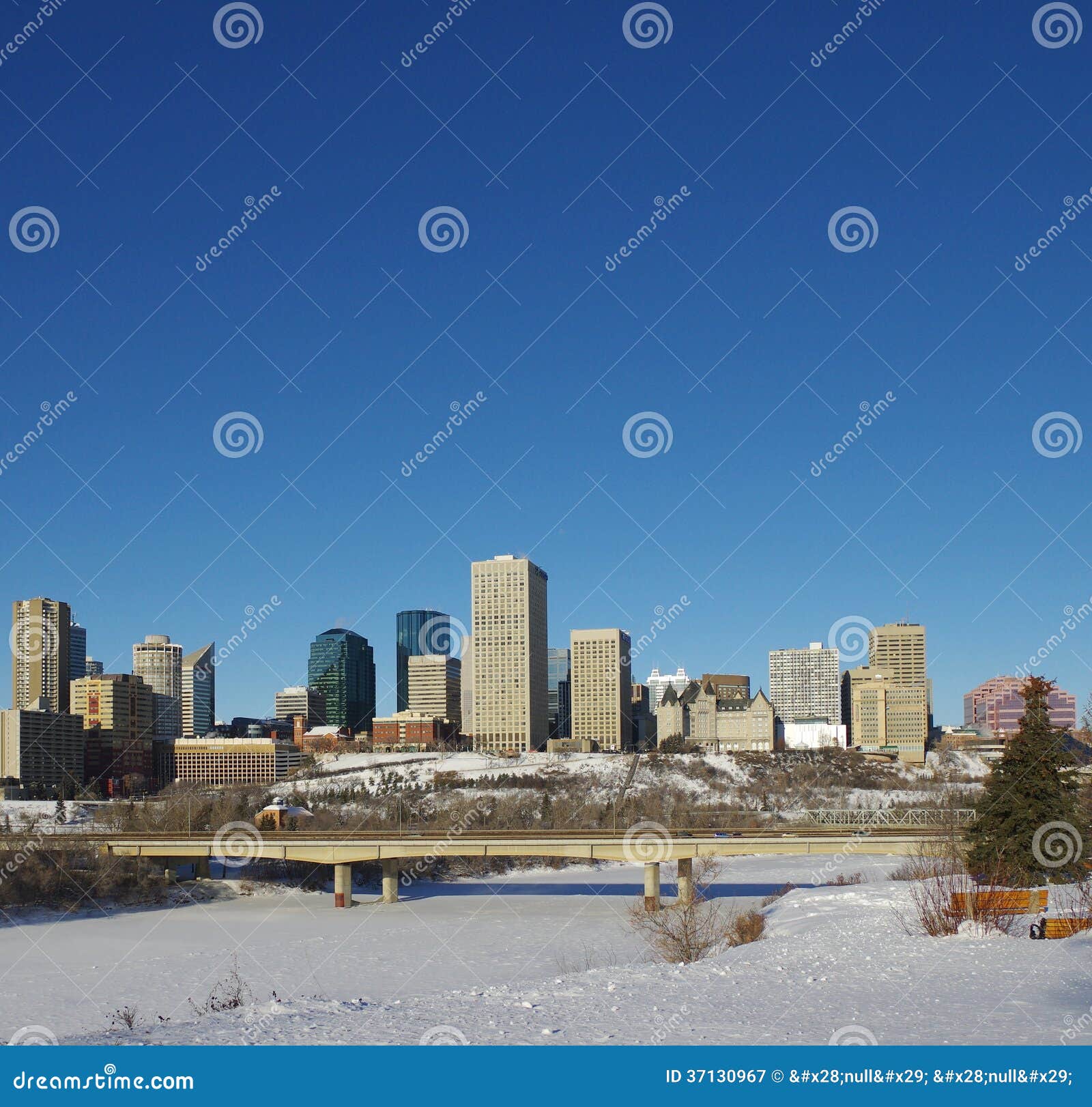 Edmonton in Winter stock image. Image of canada, snow 37130967