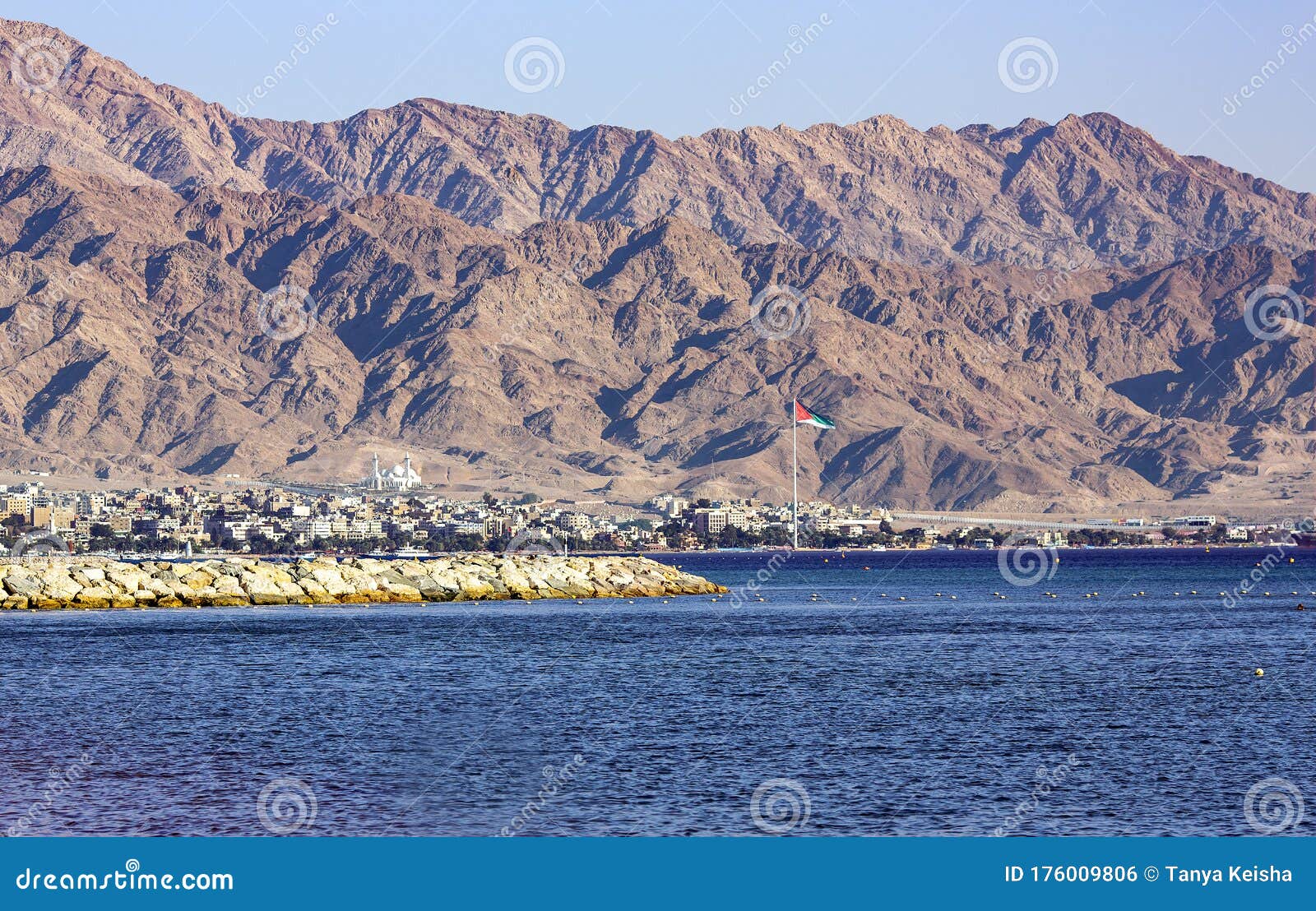 Edom Mountains of Jordan on the Red Sea Coastline Stock Photo - Image of israel, shoreline: