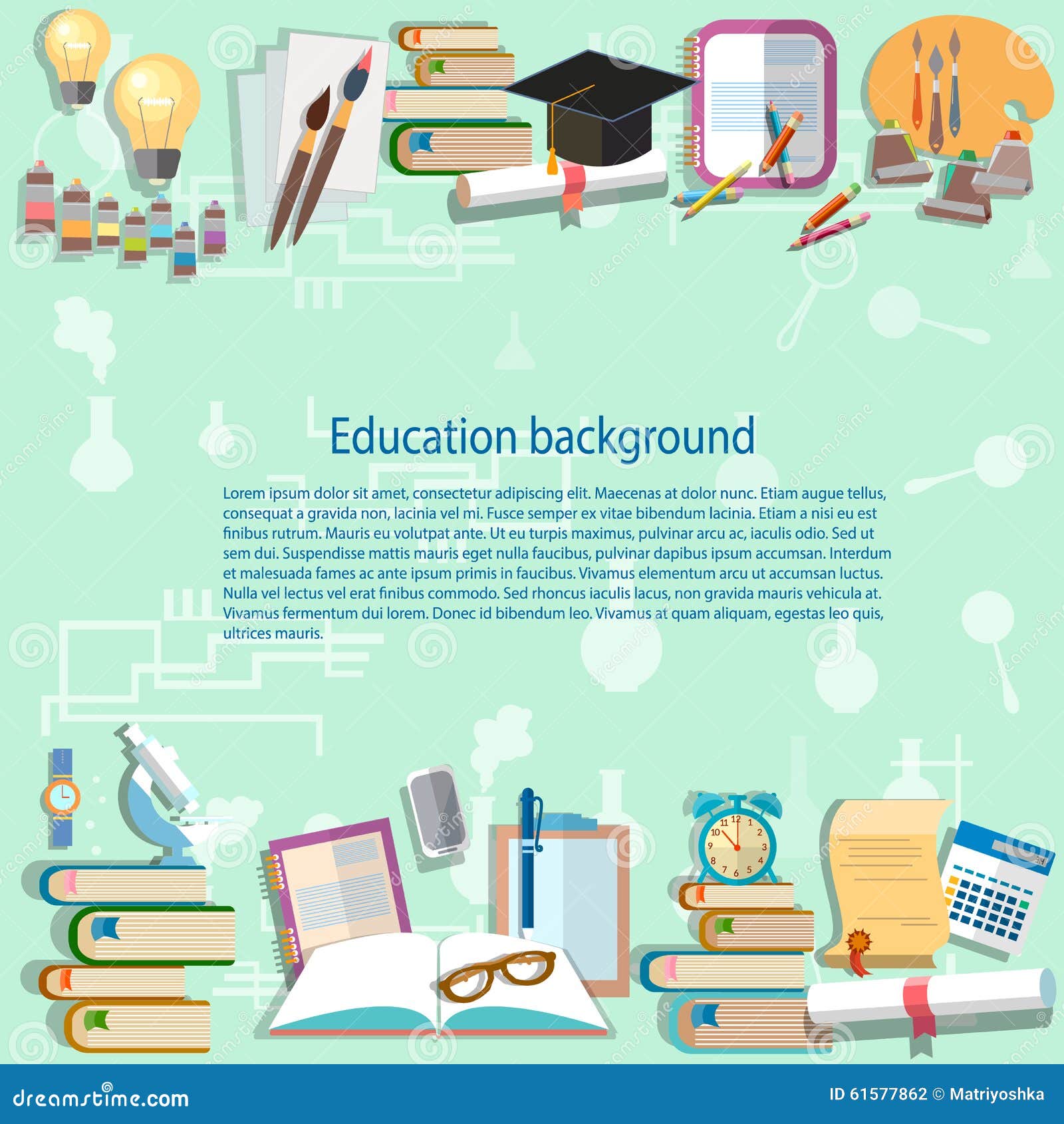 Education Background Back To School University College Stock Vector -  Illustration of educational, painting: 61577862