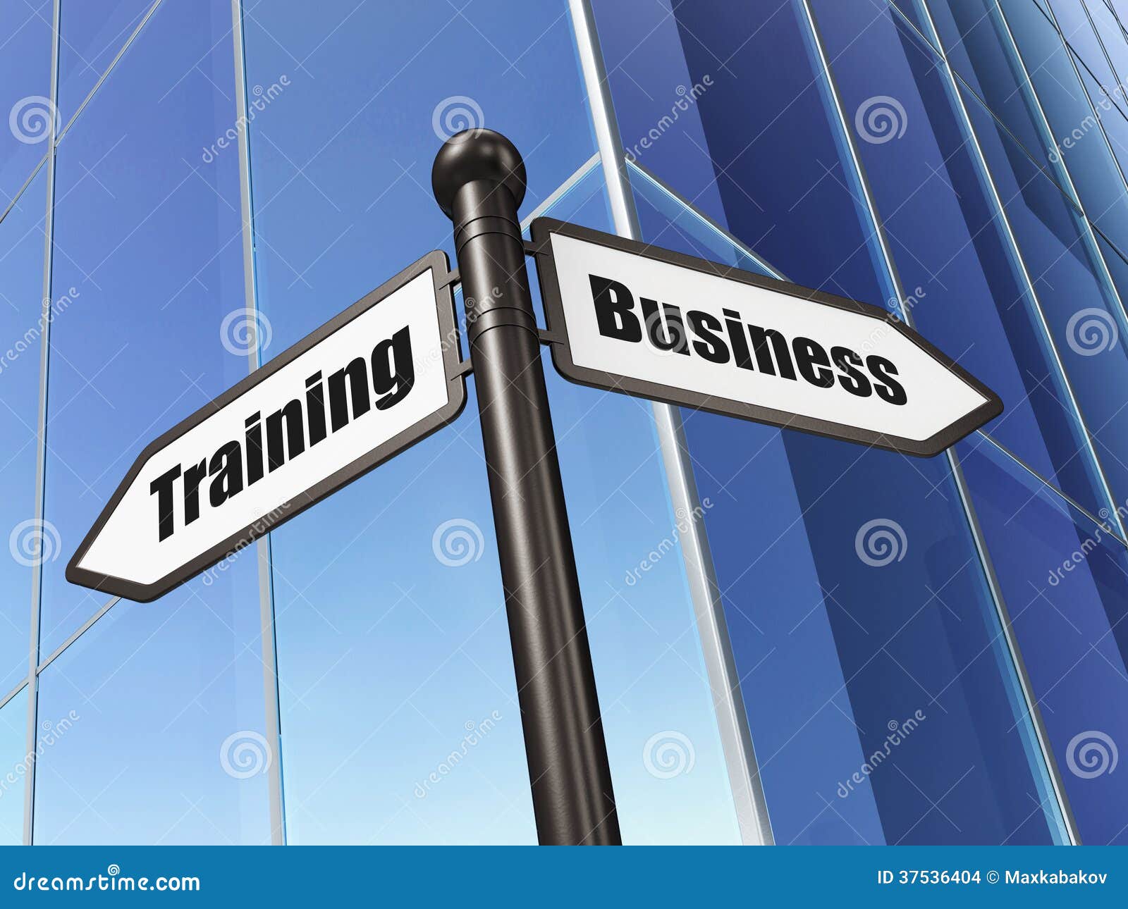 Education Concept Sign Business Training on Stock Illustration