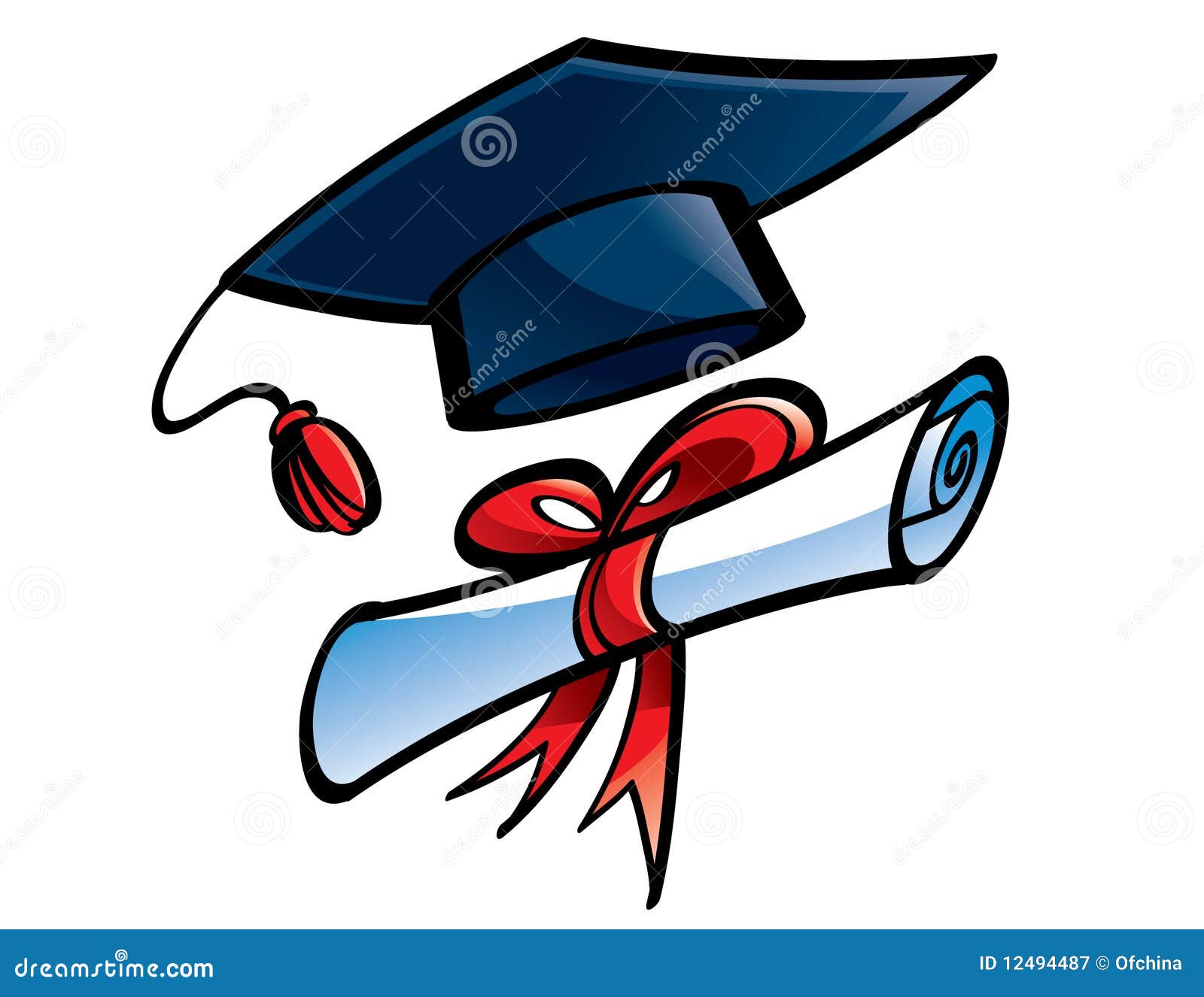 Education (Graduation Cap and Diploma) Stock Vector - Illustration of ...