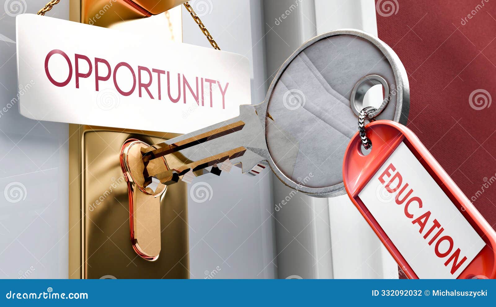 education leads to opportunity - it's a key to unlock opportunity