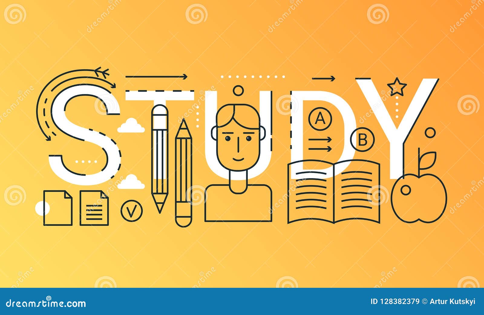 Education Learning 2019 Word Trendy Composition Concept Banner ...