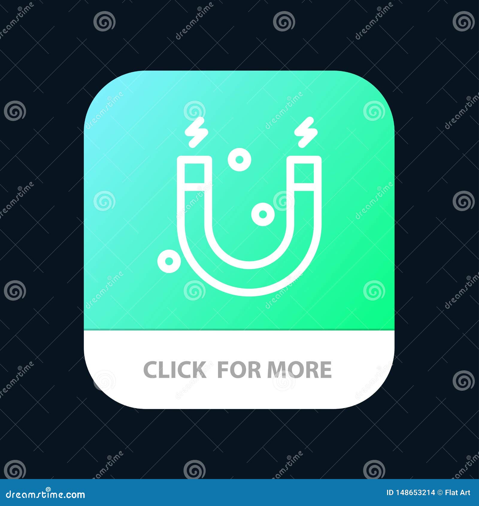 Education, Magnet, Science Mobile App Button. Android And ...