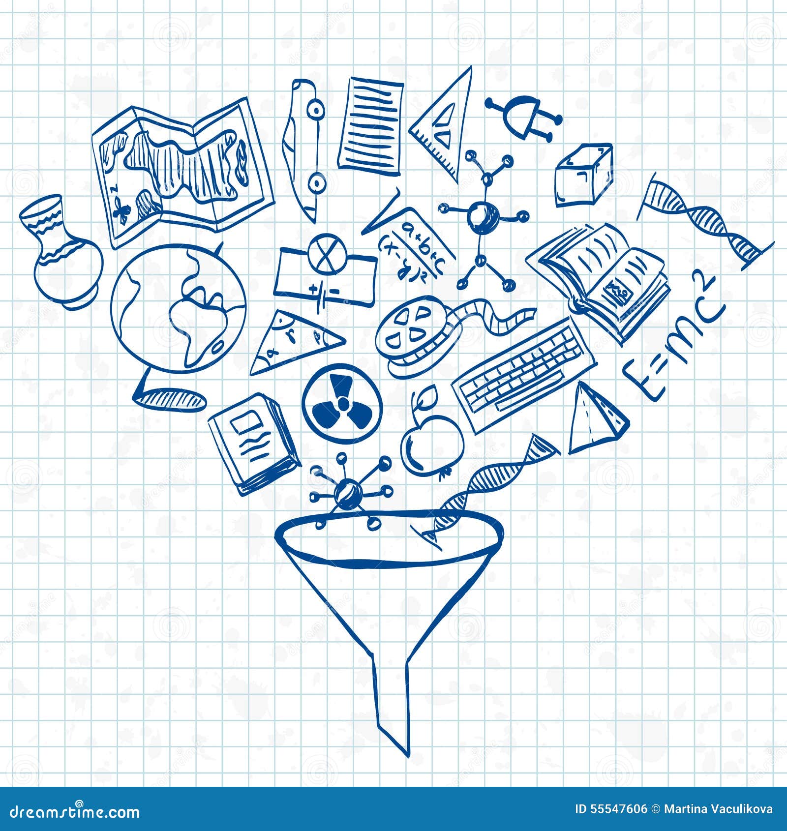 Education things doodle stock vector. Illustration of sketch 55547606